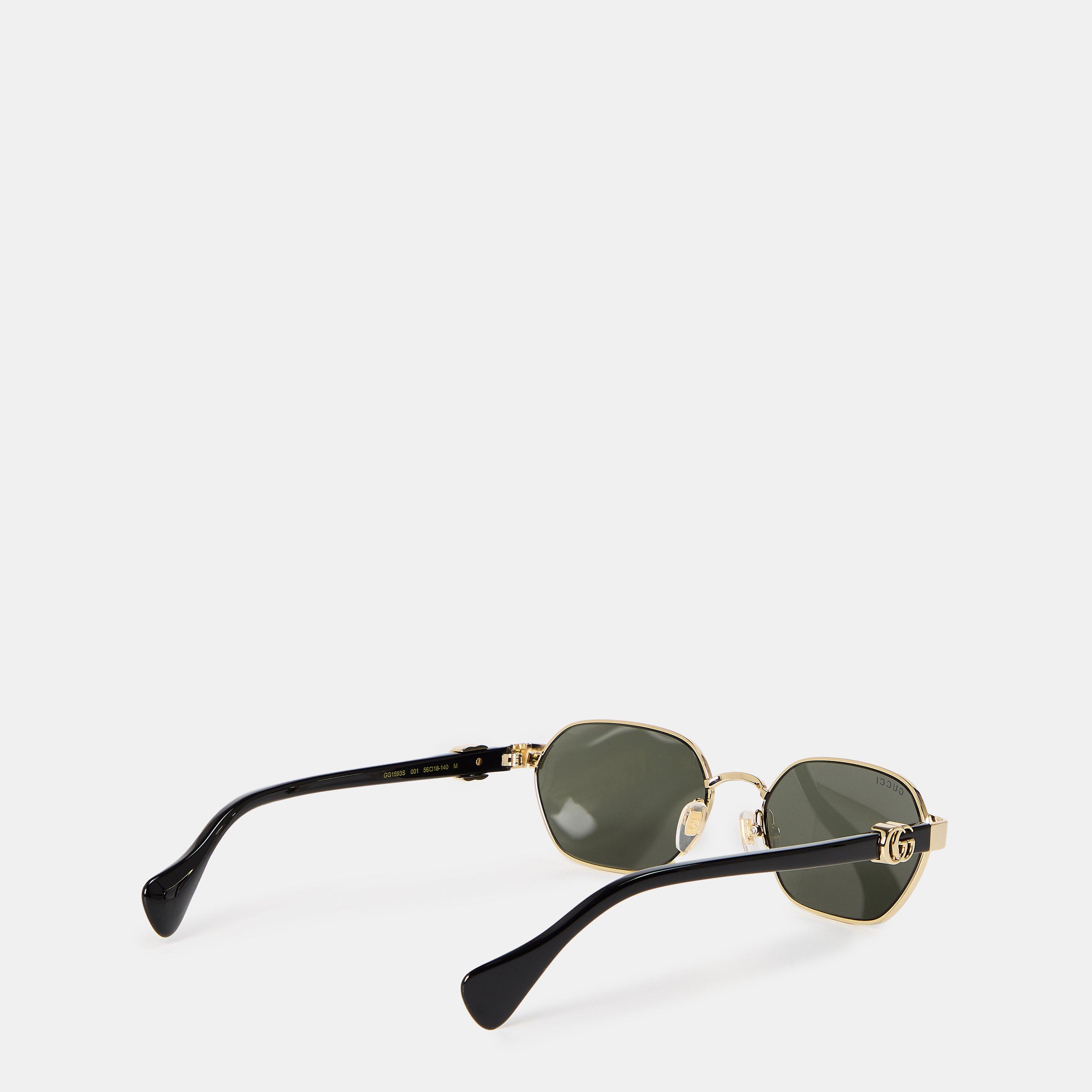 Gold - Gucci - Hexagon Sunglasses - 2