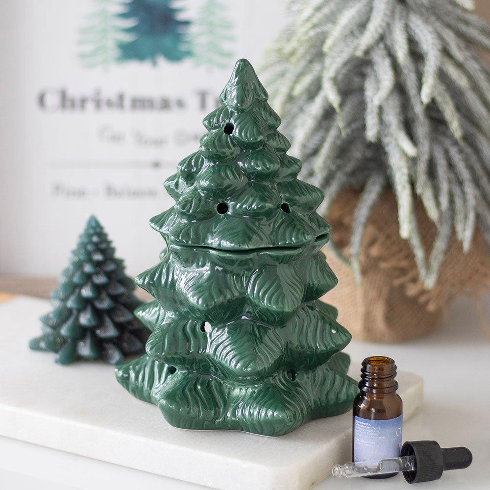 Something Different  Fir Tree Oil Burner And Wax Warmer Green