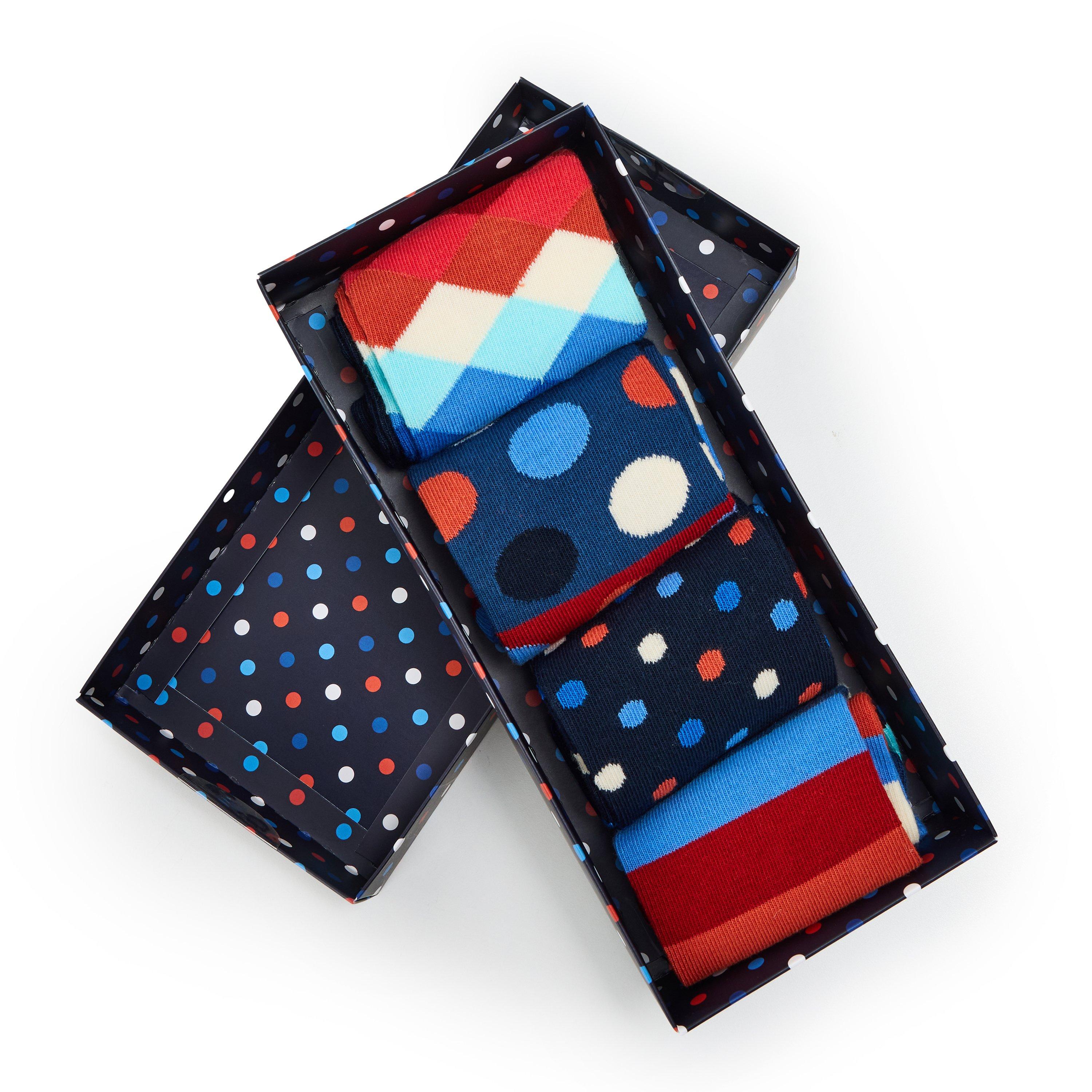 Navy - Happy Socks - Dts Sk Gift 4Pk 99 - 3