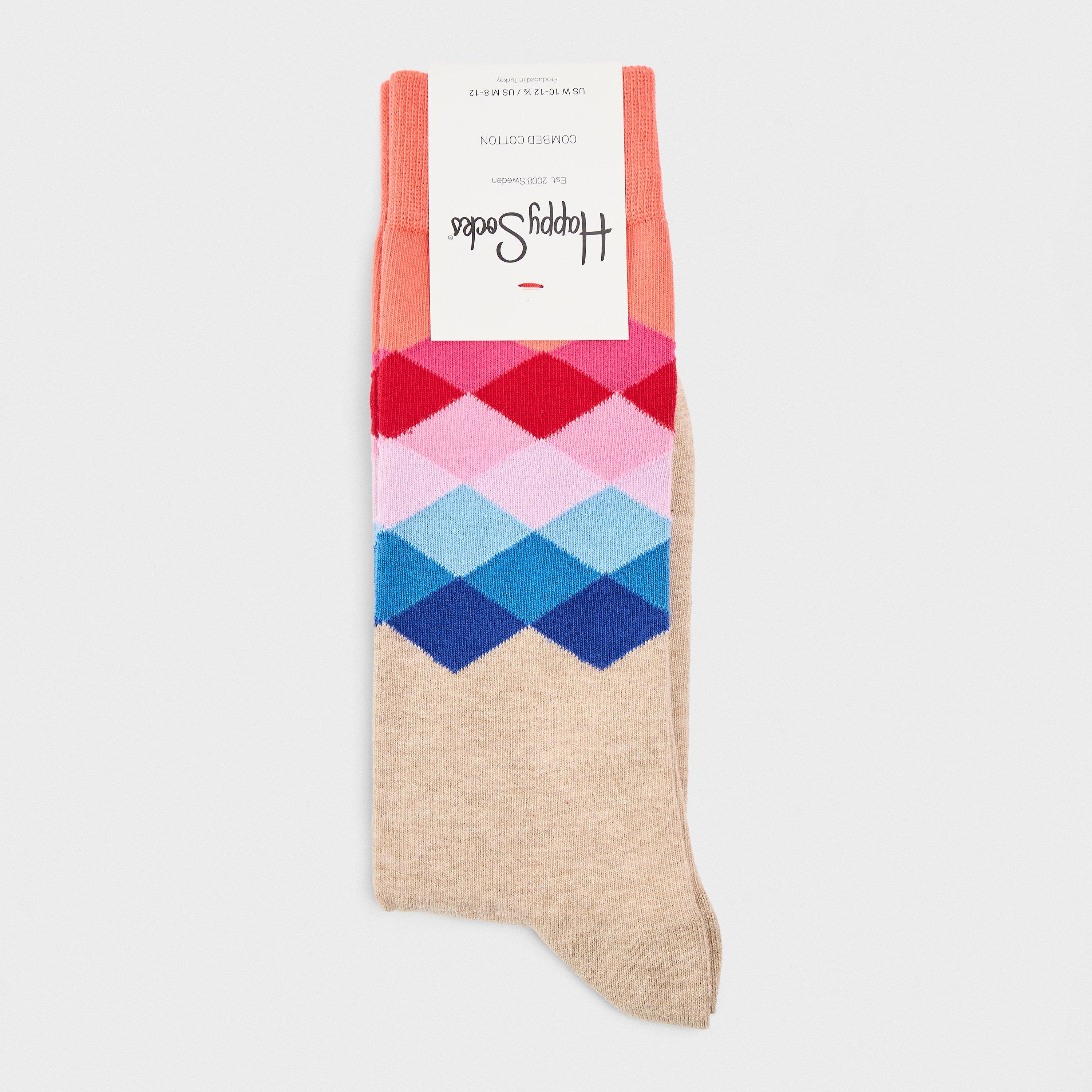 Beige - Happy Socks - Fd Diamnd Sk 99 - 2