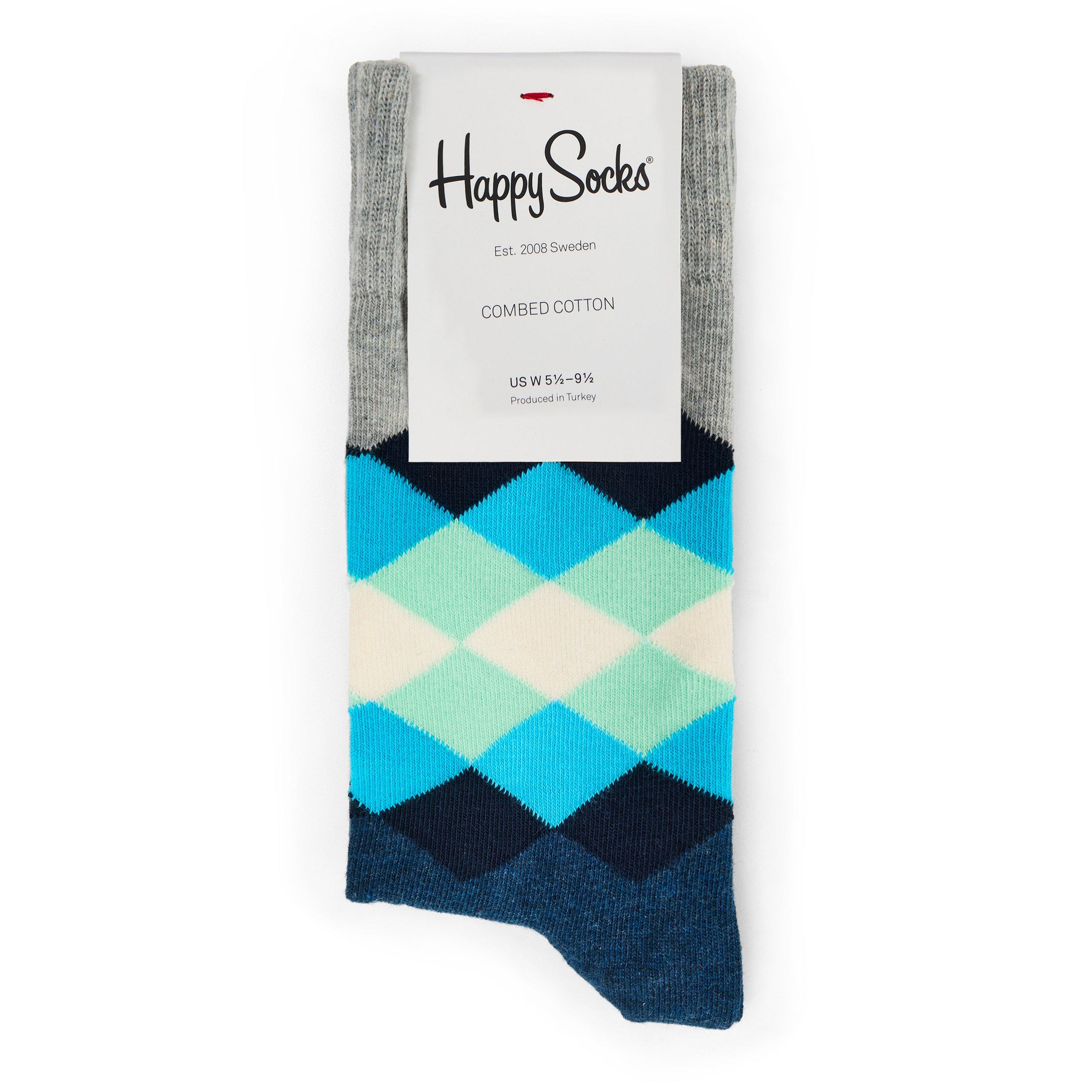Navy - Happy Socks - Fade Diamond Pop - 2