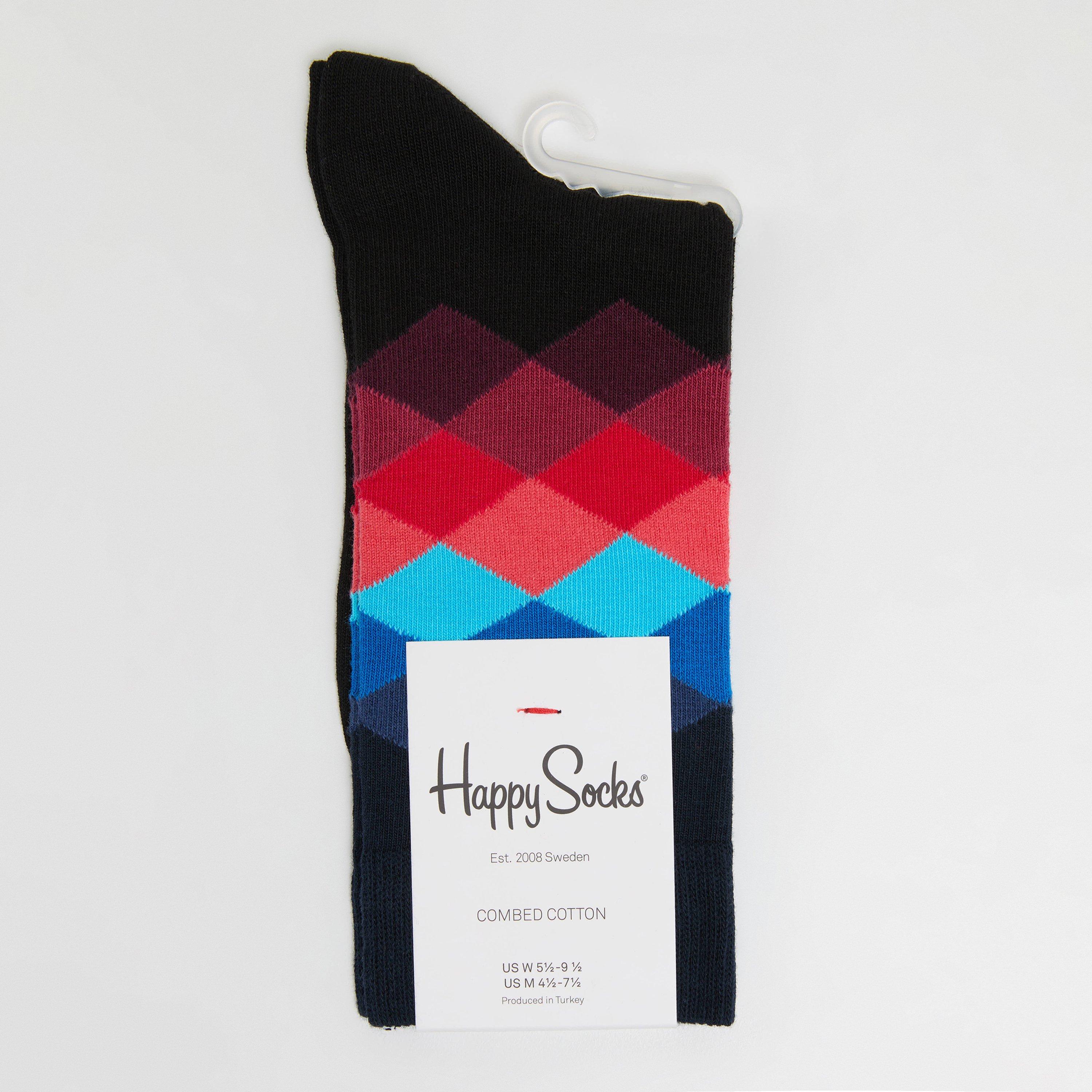 Black - Happy Socks - Fade Diamond Pop - 1