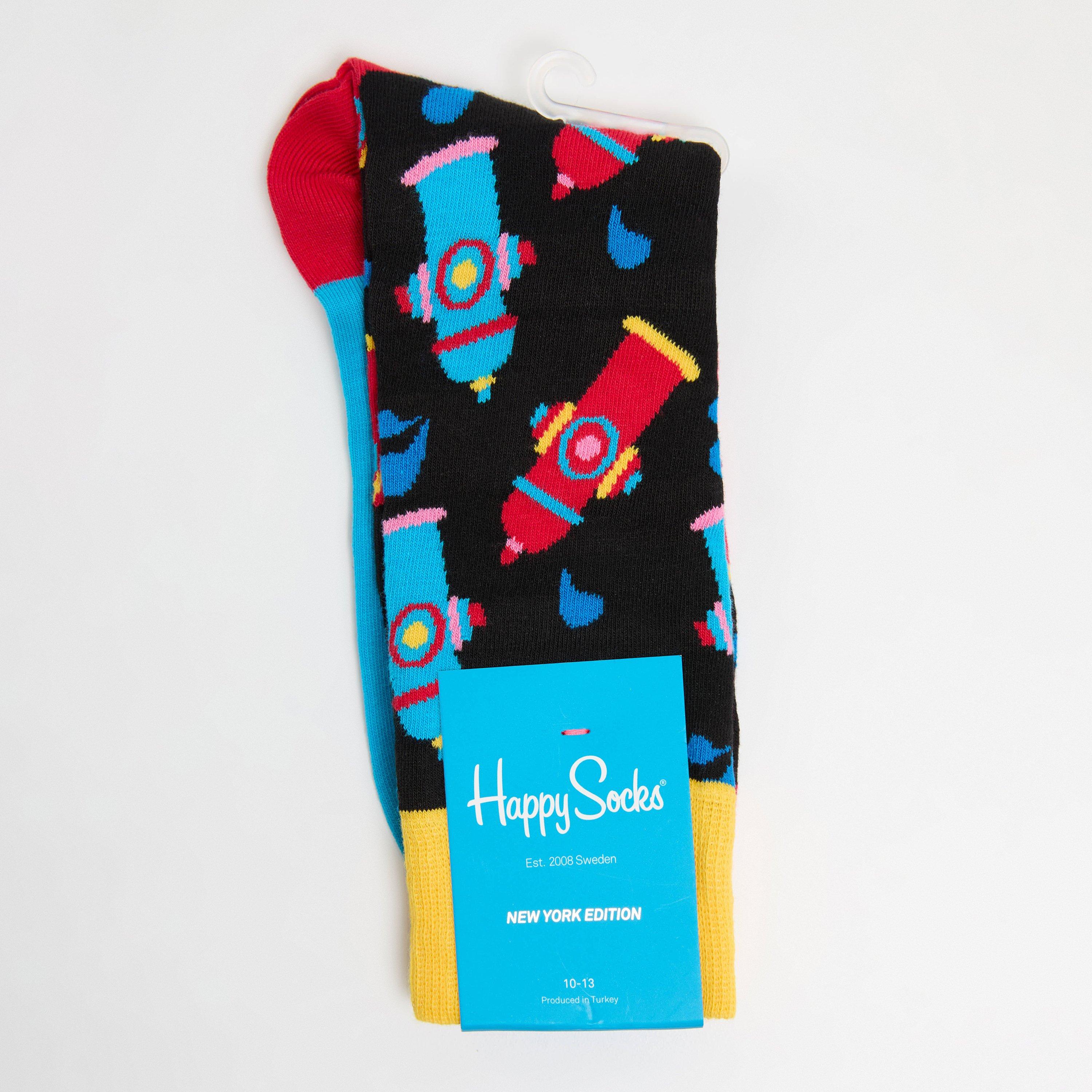 Black - Happy Socks - Fire Hydrant Pop - 1