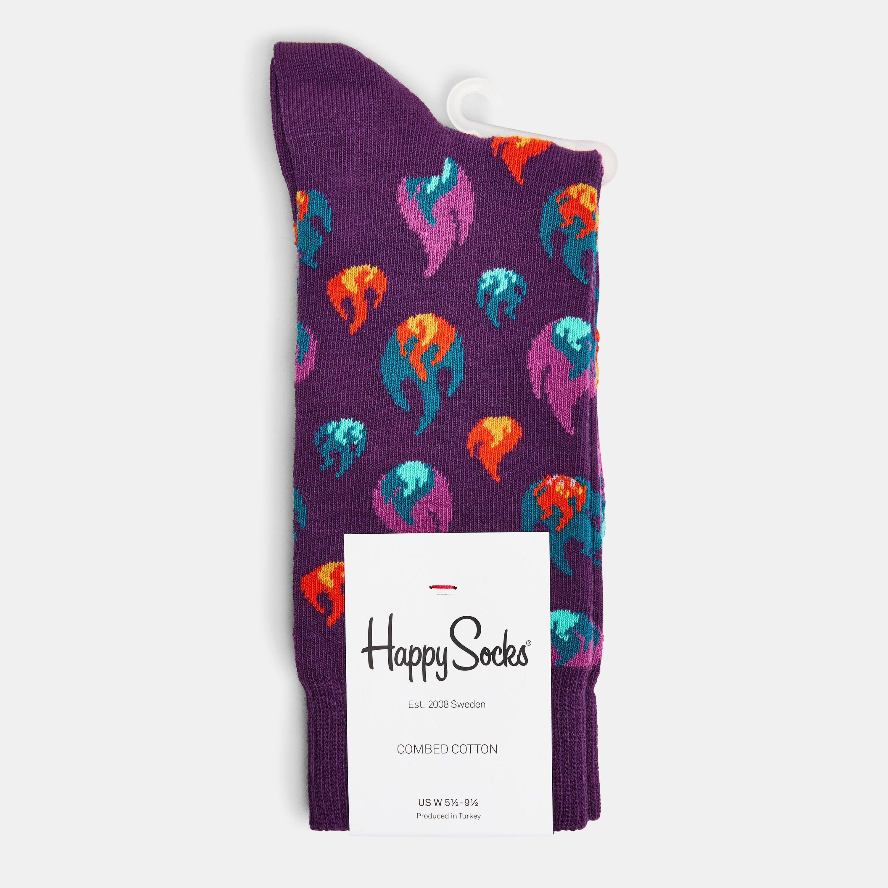 Dark Purple - Happy Socks - Flames Pop - 2