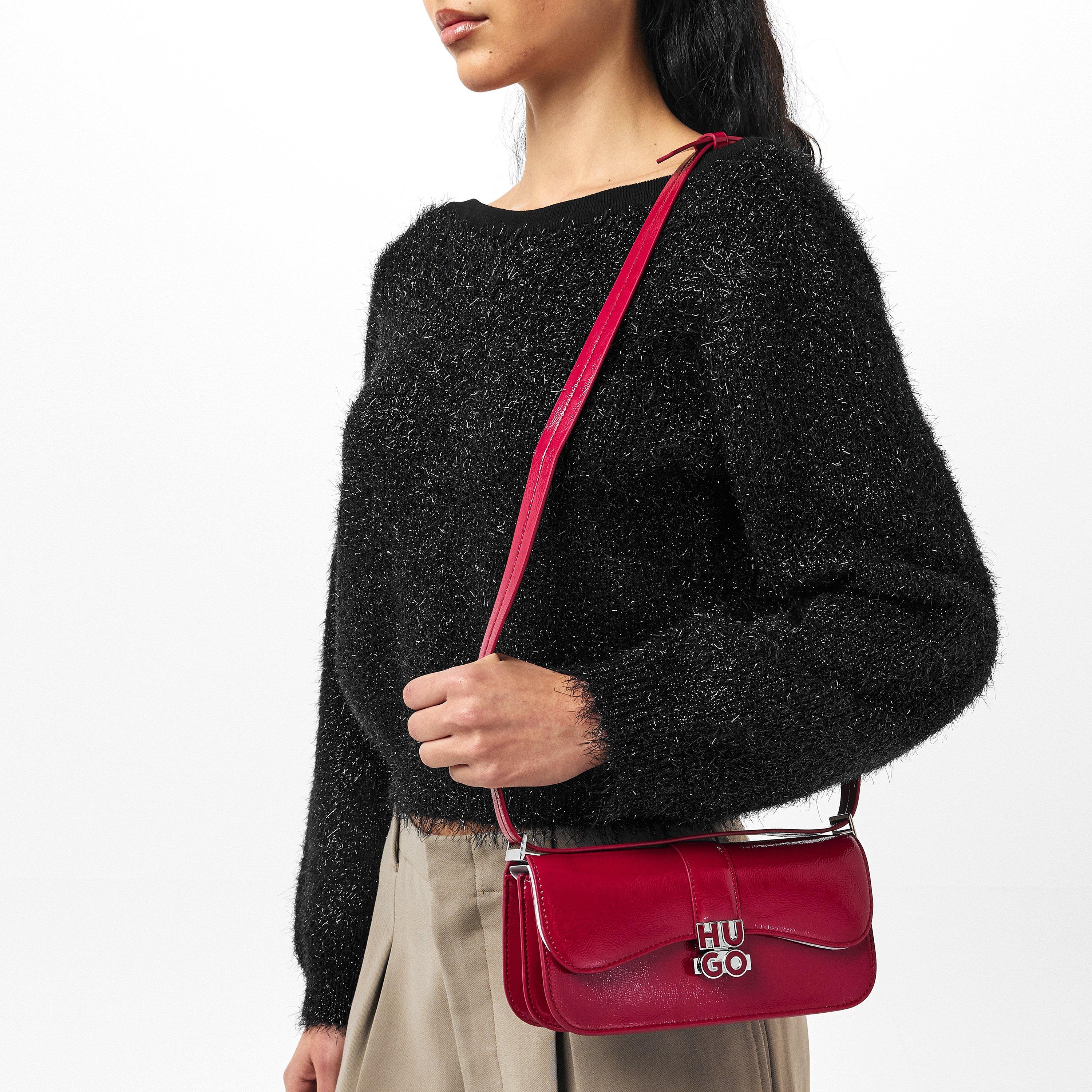 Medium Red - Hugo - Women's Faux Leather Cross Body Bags - 3