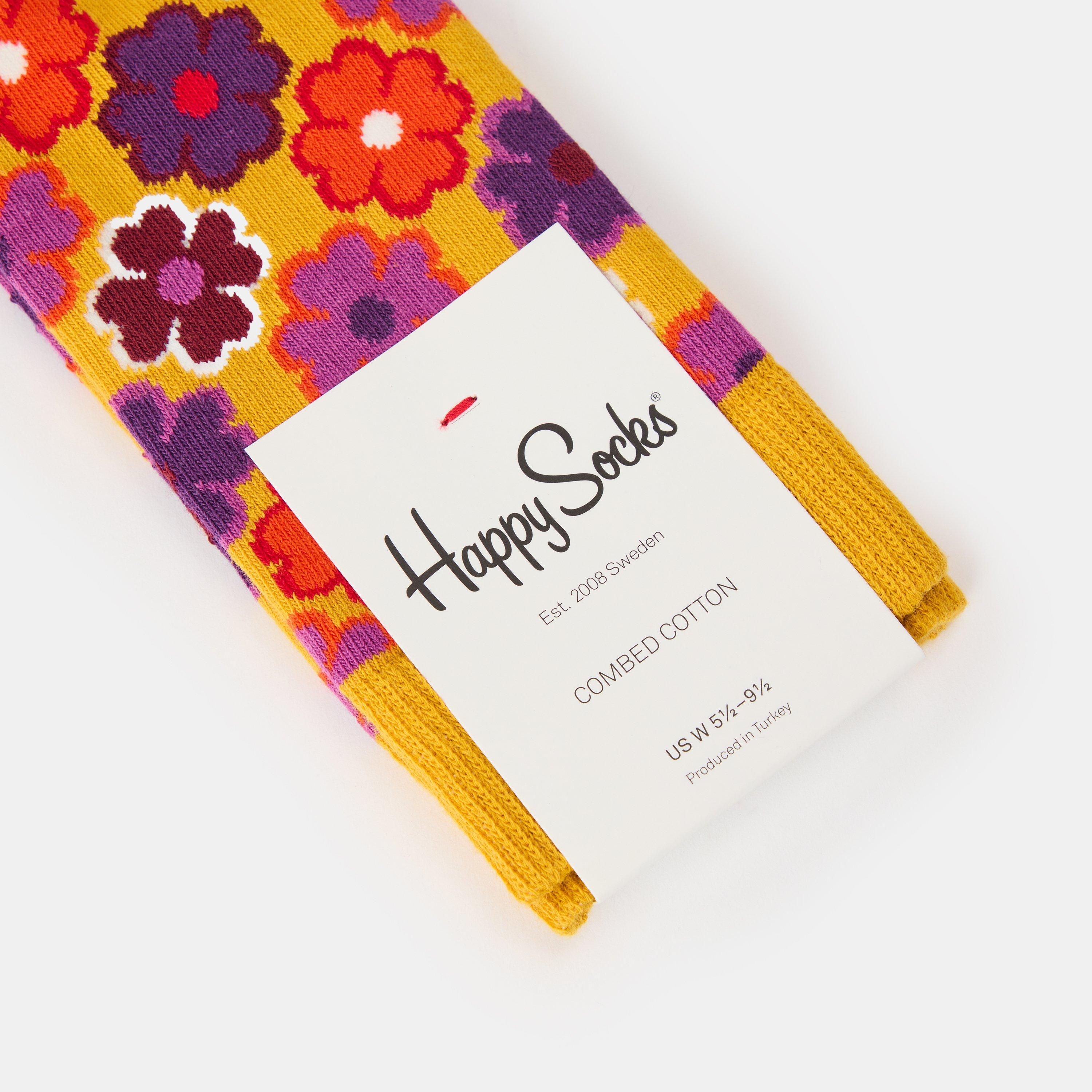 Yellow - Happy Socks - Flower Power Sk 99 - 2