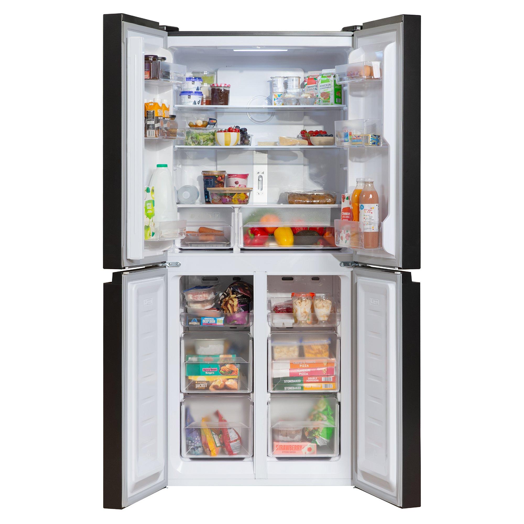 Black Steel - Russell Hobbs - RH180A4FF802E1BS 50/50 Split 4 Door Fridge Freezer - 4