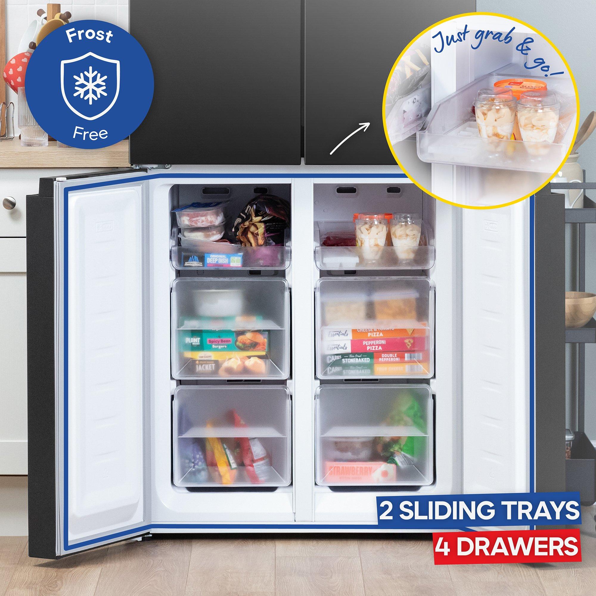 Black Steel - Russell Hobbs - RH180A4FF802E1BS 50/50 Split 4 Door Fridge Freezer - 5