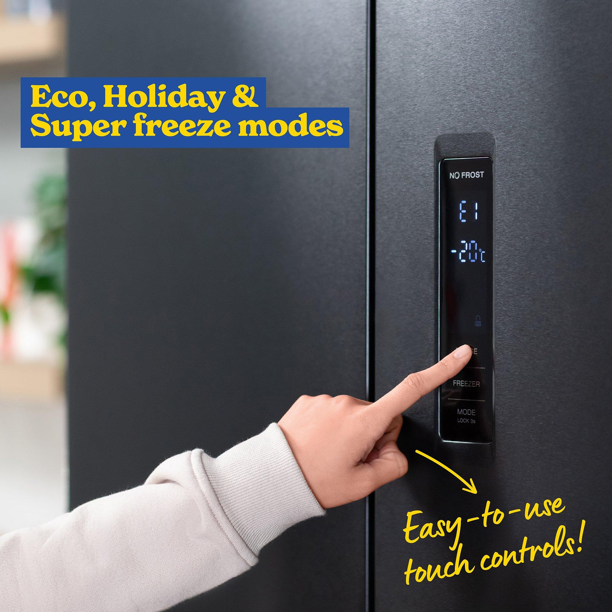 Black Steel - Russell Hobbs - RH180A4FF802E1BS 50/50 Split 4 Door Fridge Freezer - 8