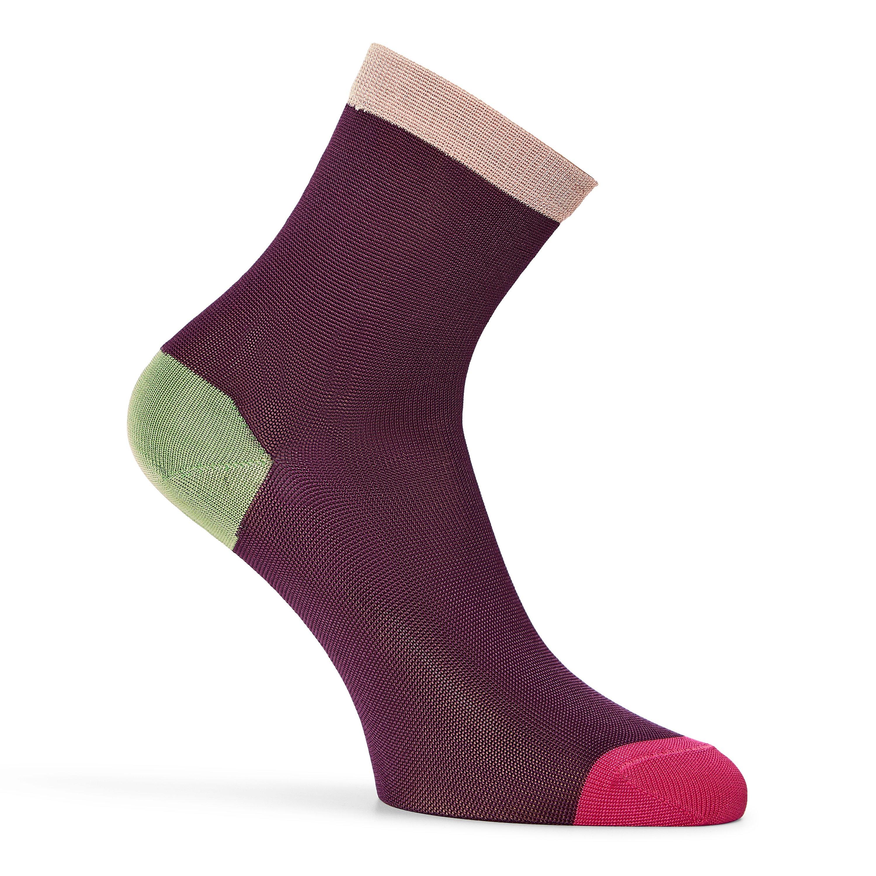 Happy Socks  Grace Ankle Pop - Dark Pink - 3-5(36-38)