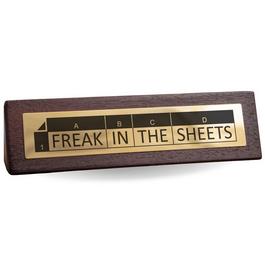 Boxer Gifts Freak in the Sheets Novelty Desk Sign Funny Gift