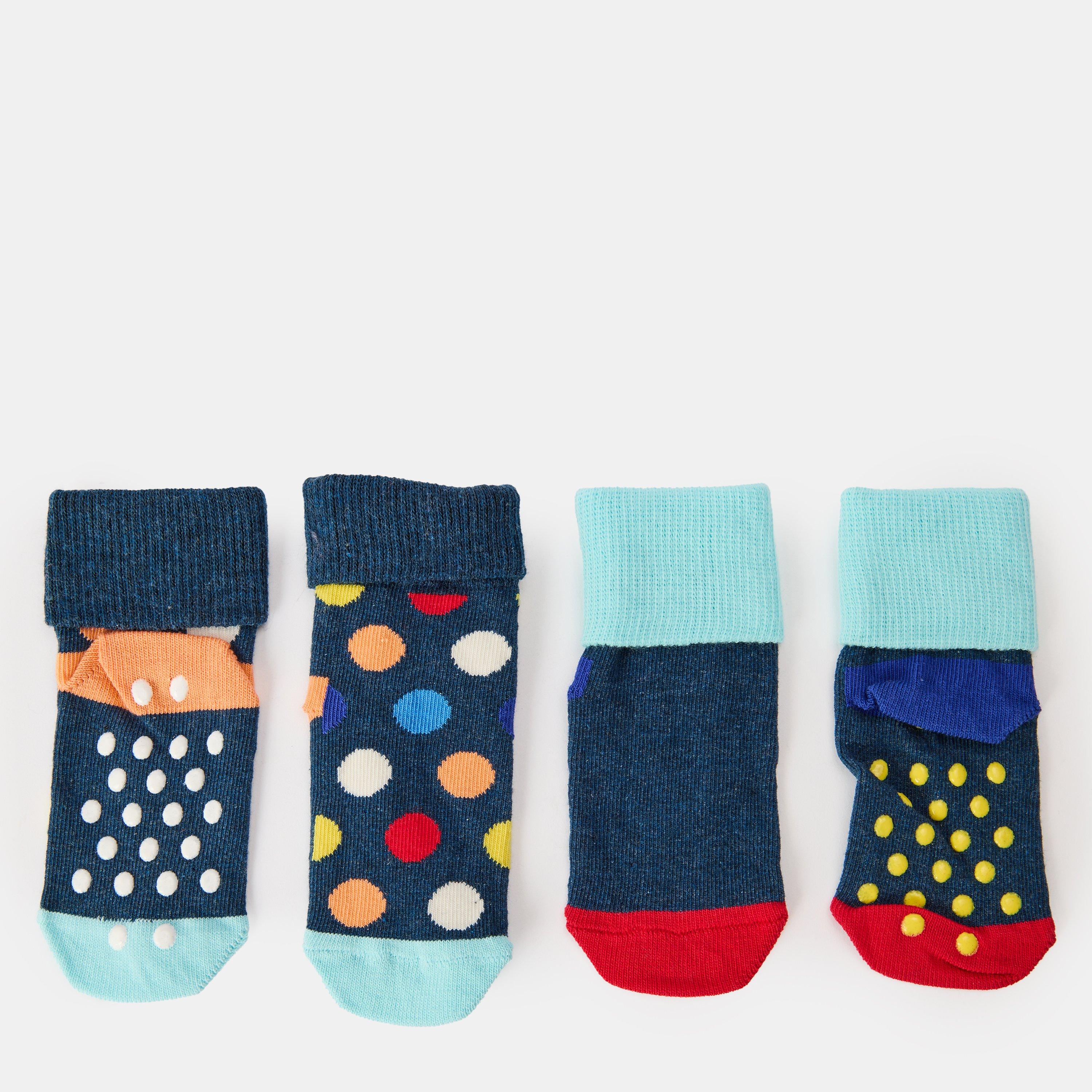 Navy - Happy Socks - Dot Group Sock Pop - 1