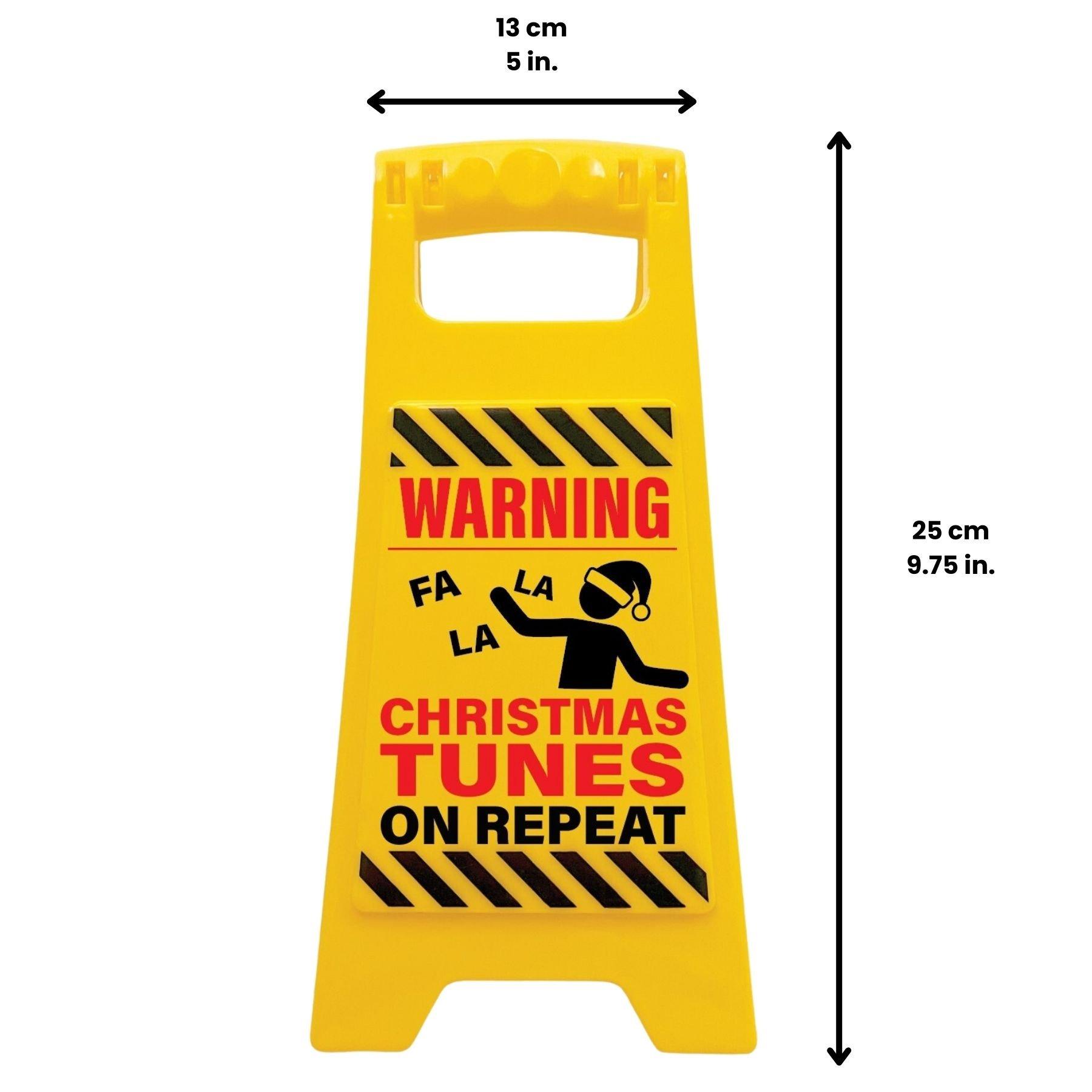 Multi - Boxer Gifts - Christmas Tunes on Repeat Desk Warning Sign - 5