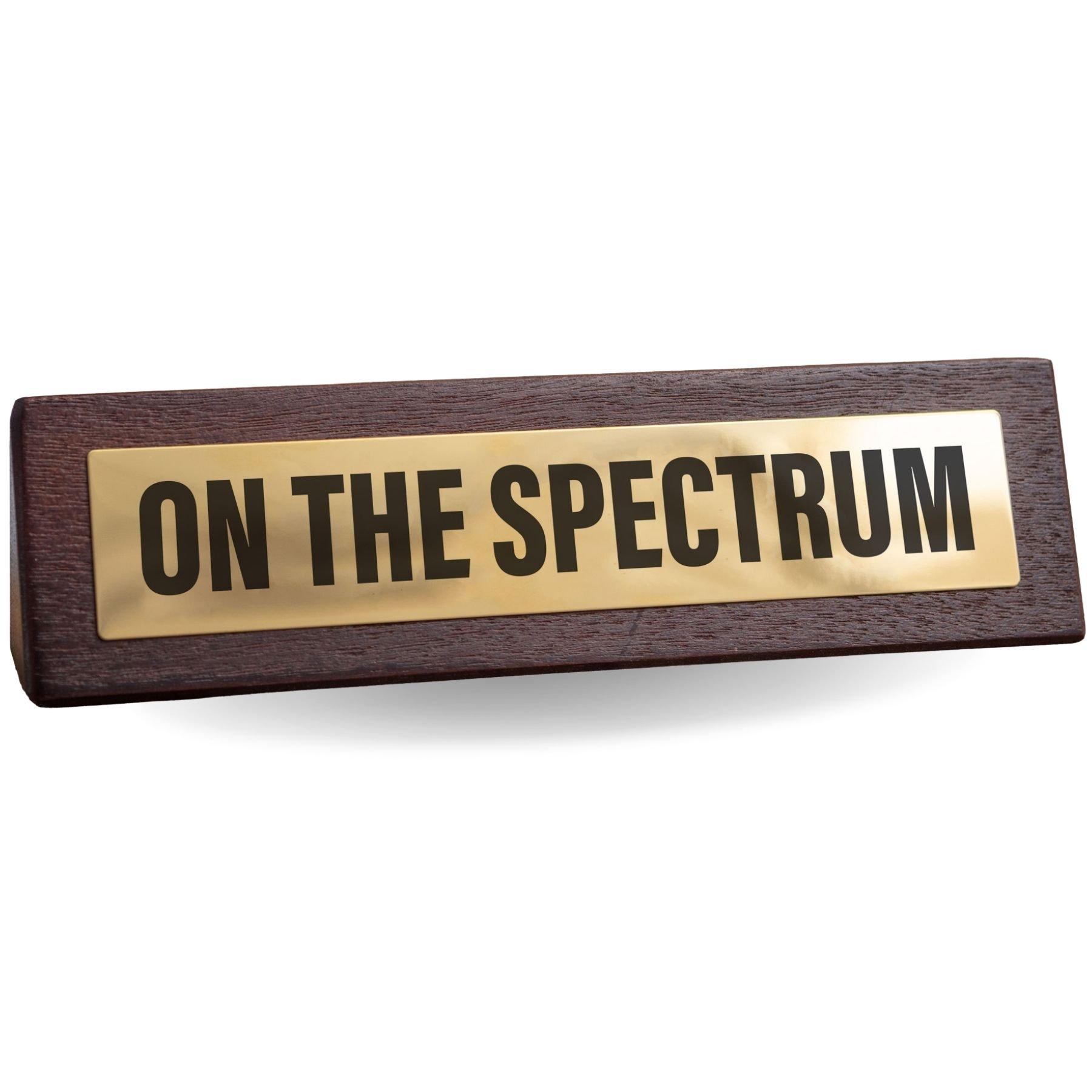 Multi - Boxer Gifts - On the Spectrum Novelty Desk Sign Office Gift - 1