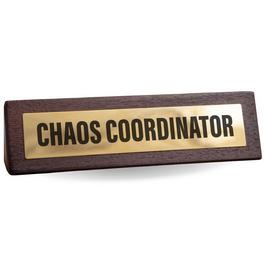 Boxer Gifts Chaos Coordinator Novelty Desk Sign - Office Gift