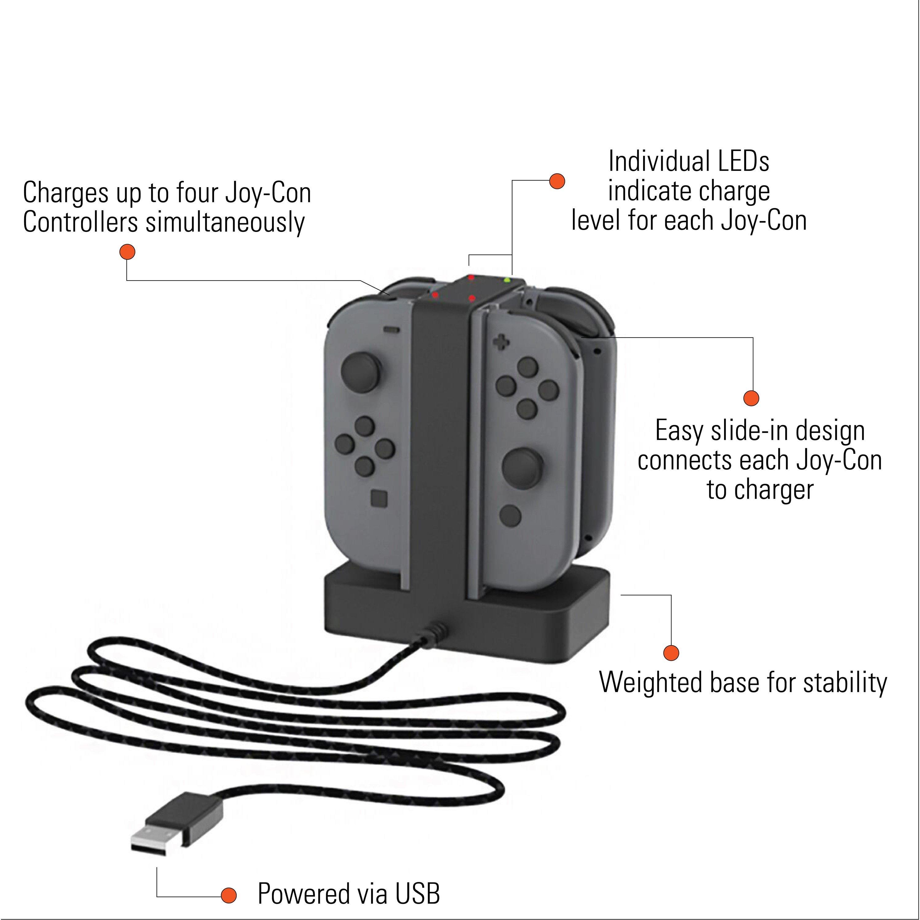 Black - PowerA - Joy-Con Charging Dock for Nintendo Switch - 2