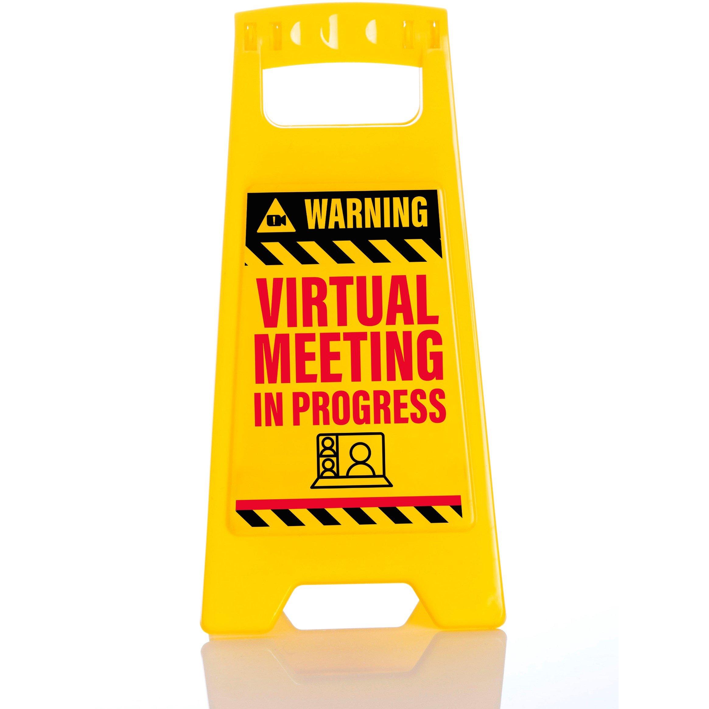 Multi - Boxer Gifts - Virtual Meeting Desk Warning Sign  Funny Gift - 1