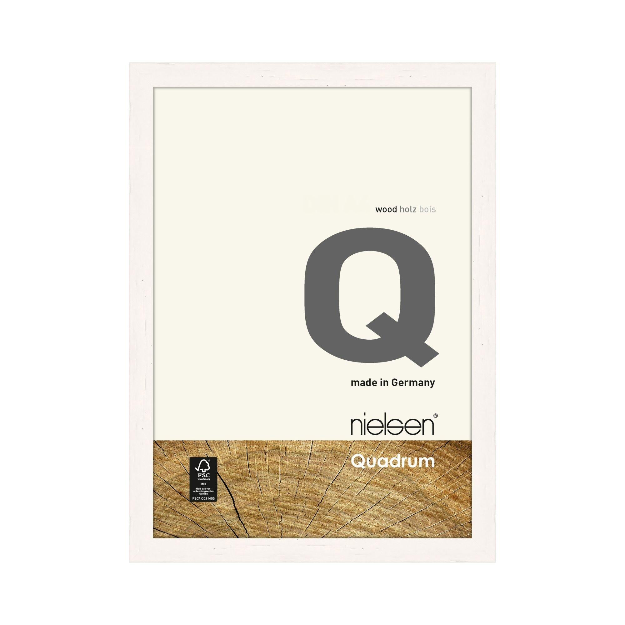 Nielsen  Quadrum Wooden Picture Frame With Glass Front - Matt White - 30 x 40 cm