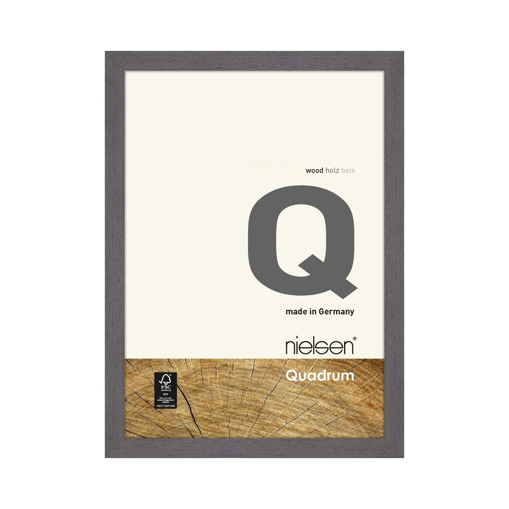 Nielsen  Quadrum Wooden Picture Frame With Glass Front - Grey - 30 x 40 cm