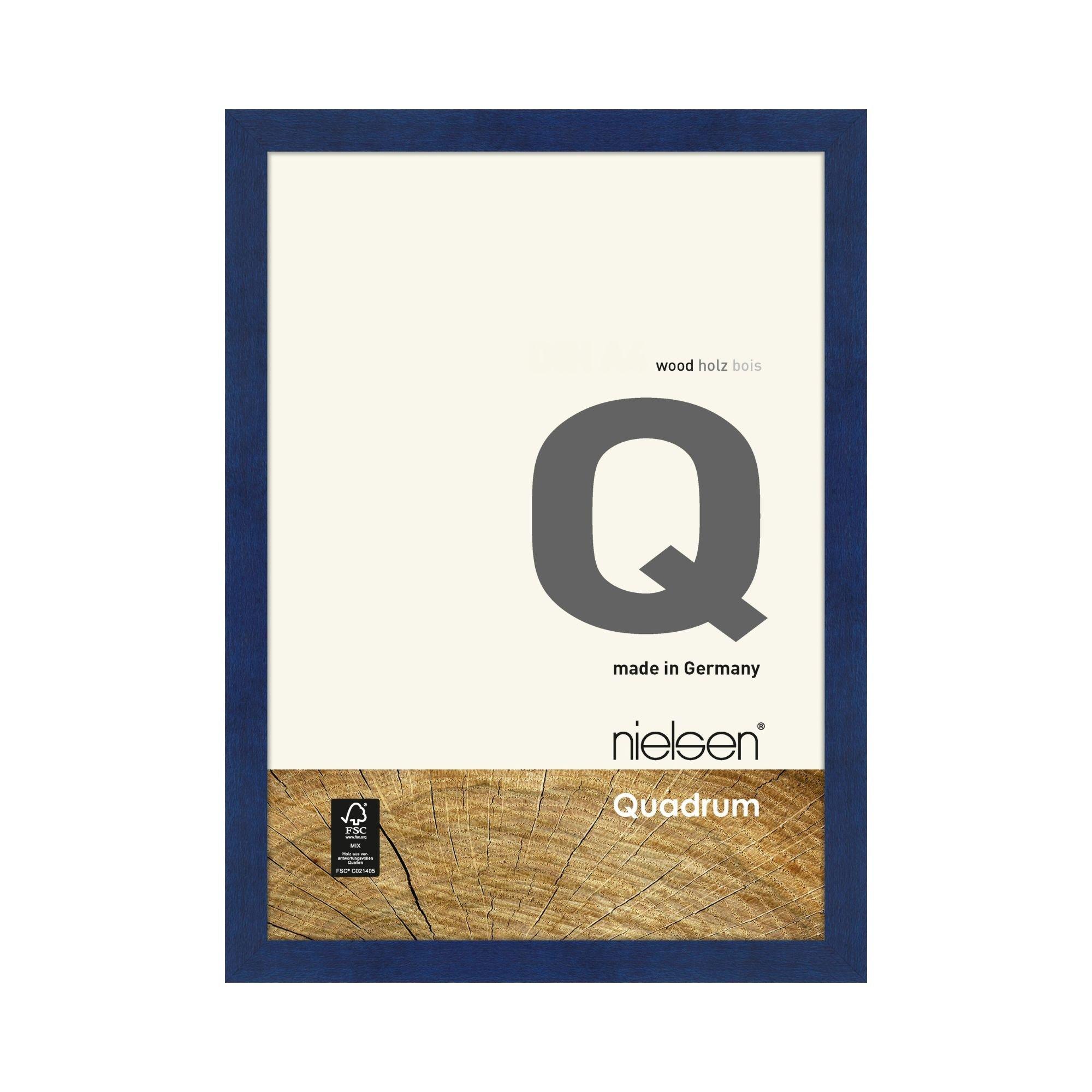 Nielsen  Quadrum Wooden Picture Frame With Glass Front - Blue - 24 x 30 cm