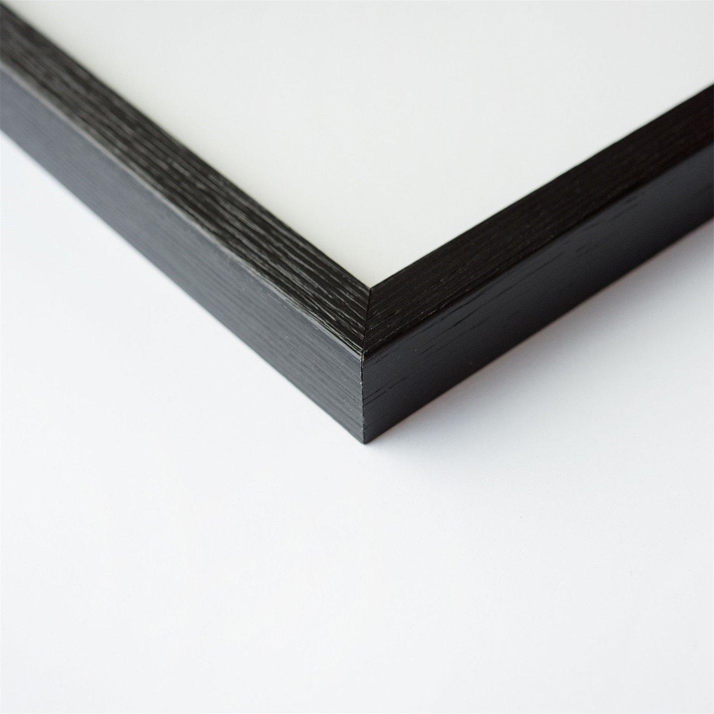 Black Veneered - nielsen - Quadrum Wooden Picture Frame with Glass Front - 1