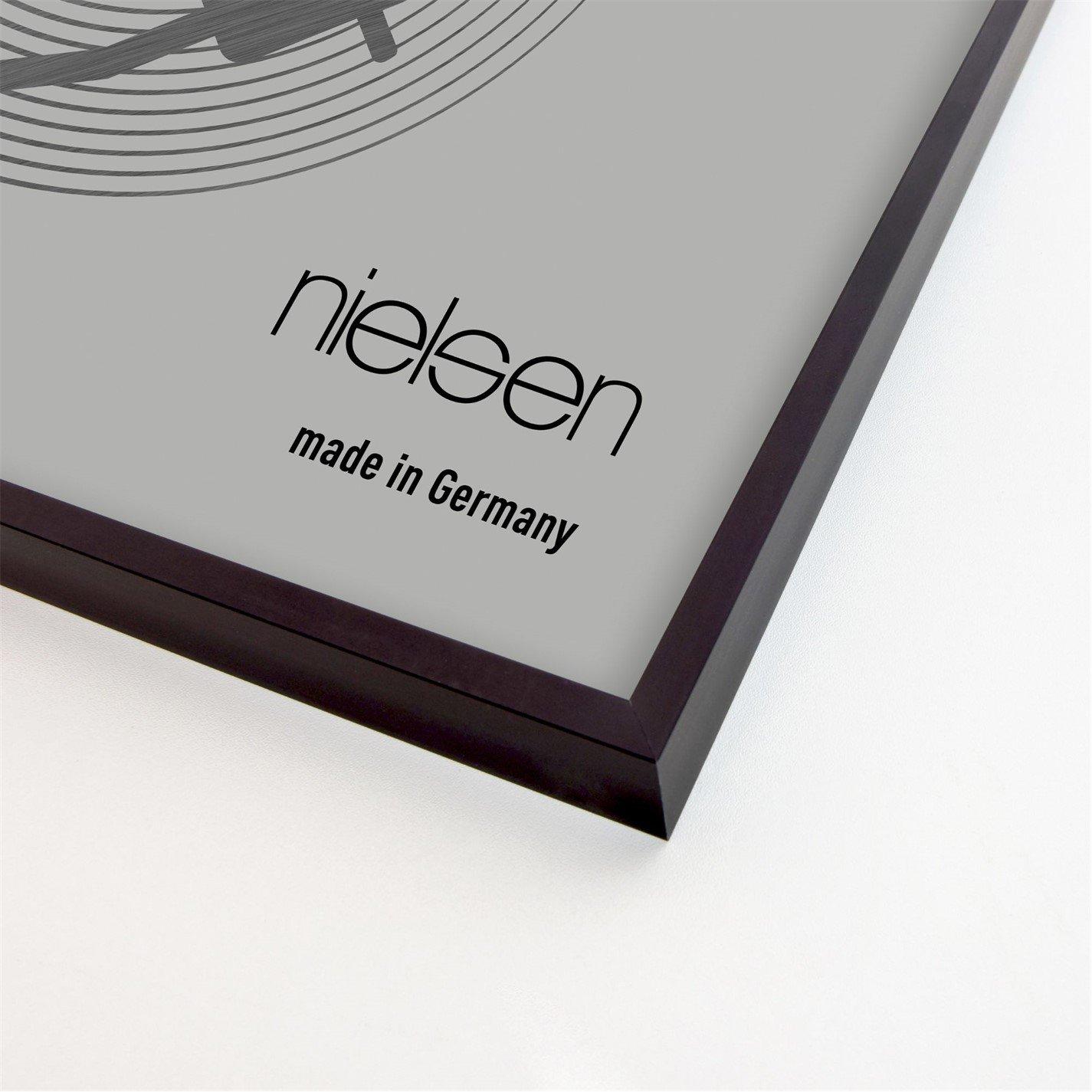 Jet Matt Black - nielsen - 12 inch Vinyl Record Display Frame Aluminium x 3 - 2
