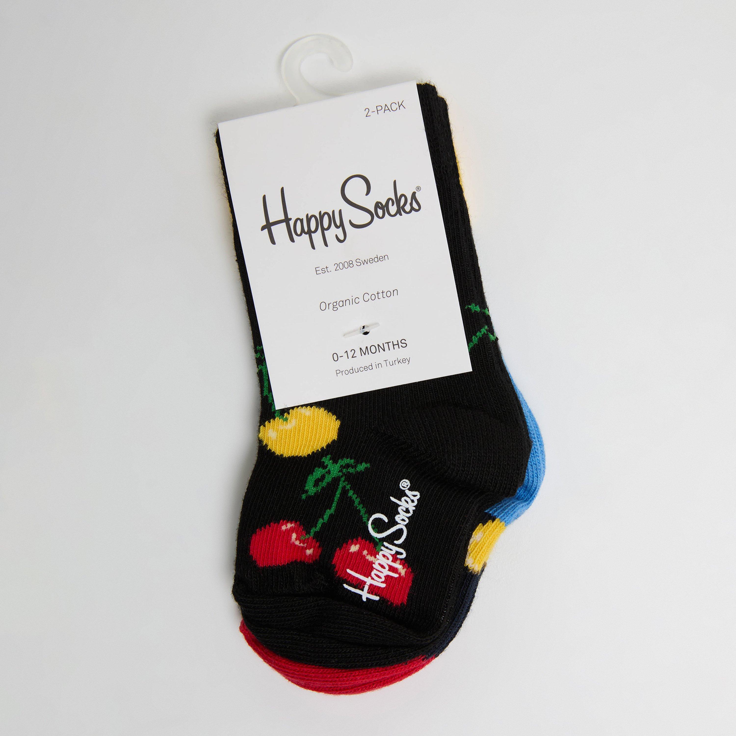 Happy Socks  Newborn Cherry Sk Pop - Black - 0-12M
