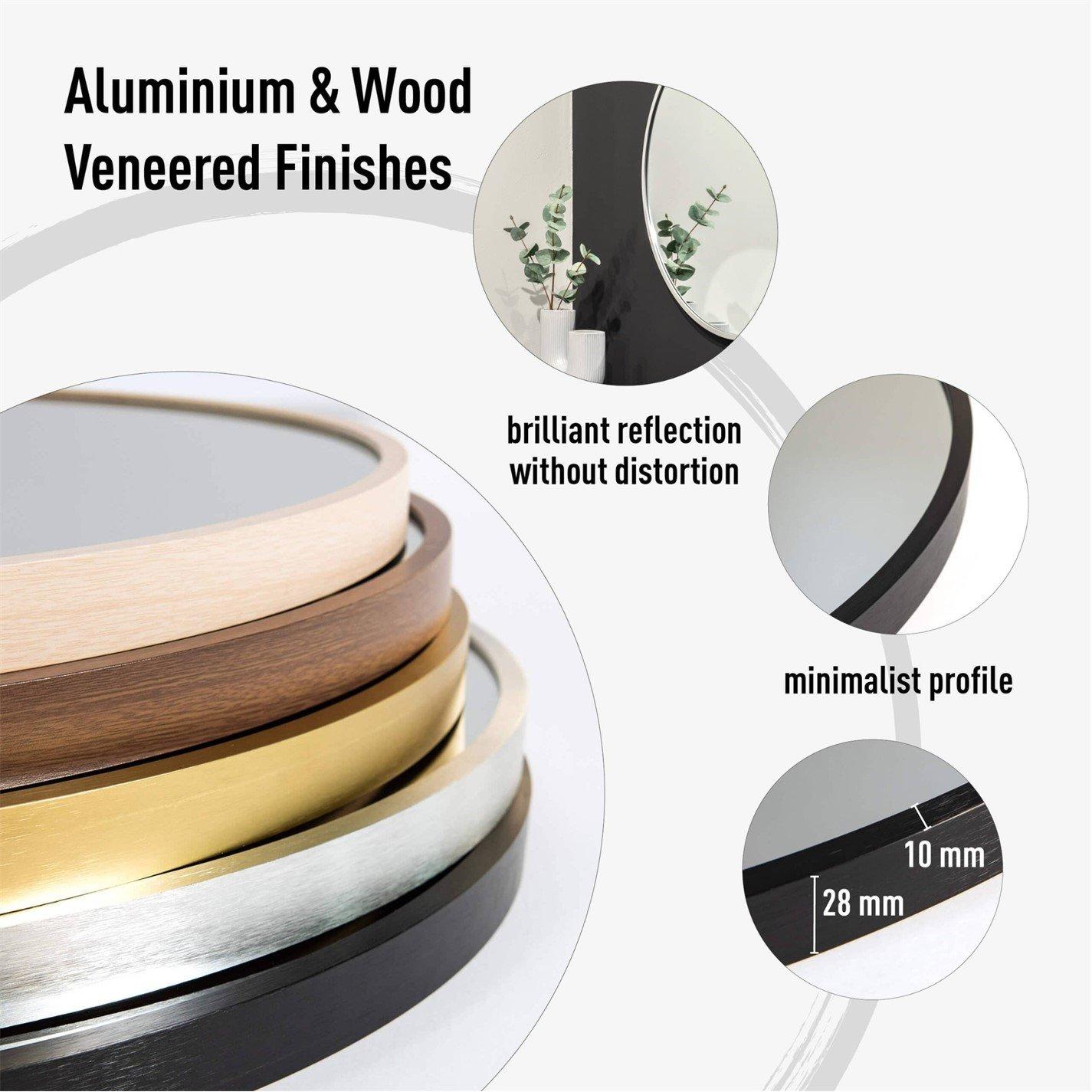 Black - nielsen - Jaron Round Aluminium Wall Mirror - 5