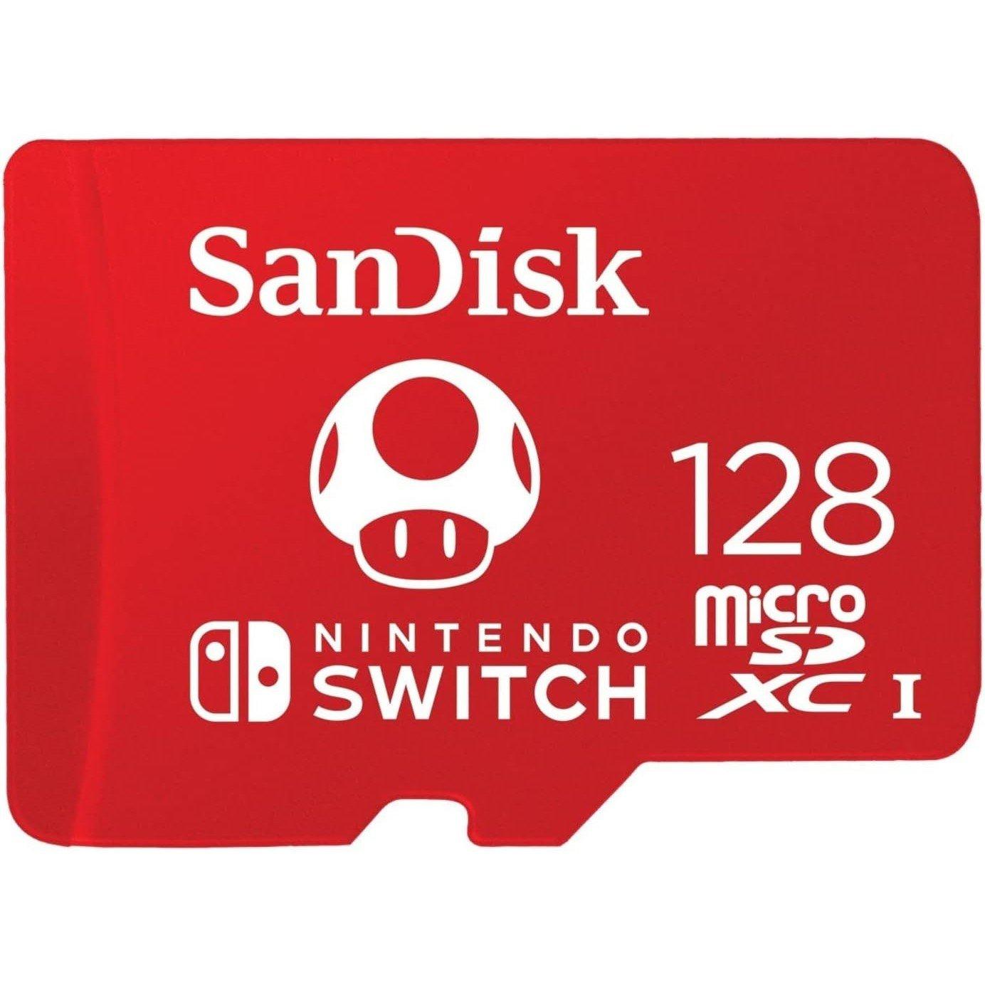128GB - SanDisk - 128GB Nintendo Switch Micro SD - Supermario - 4