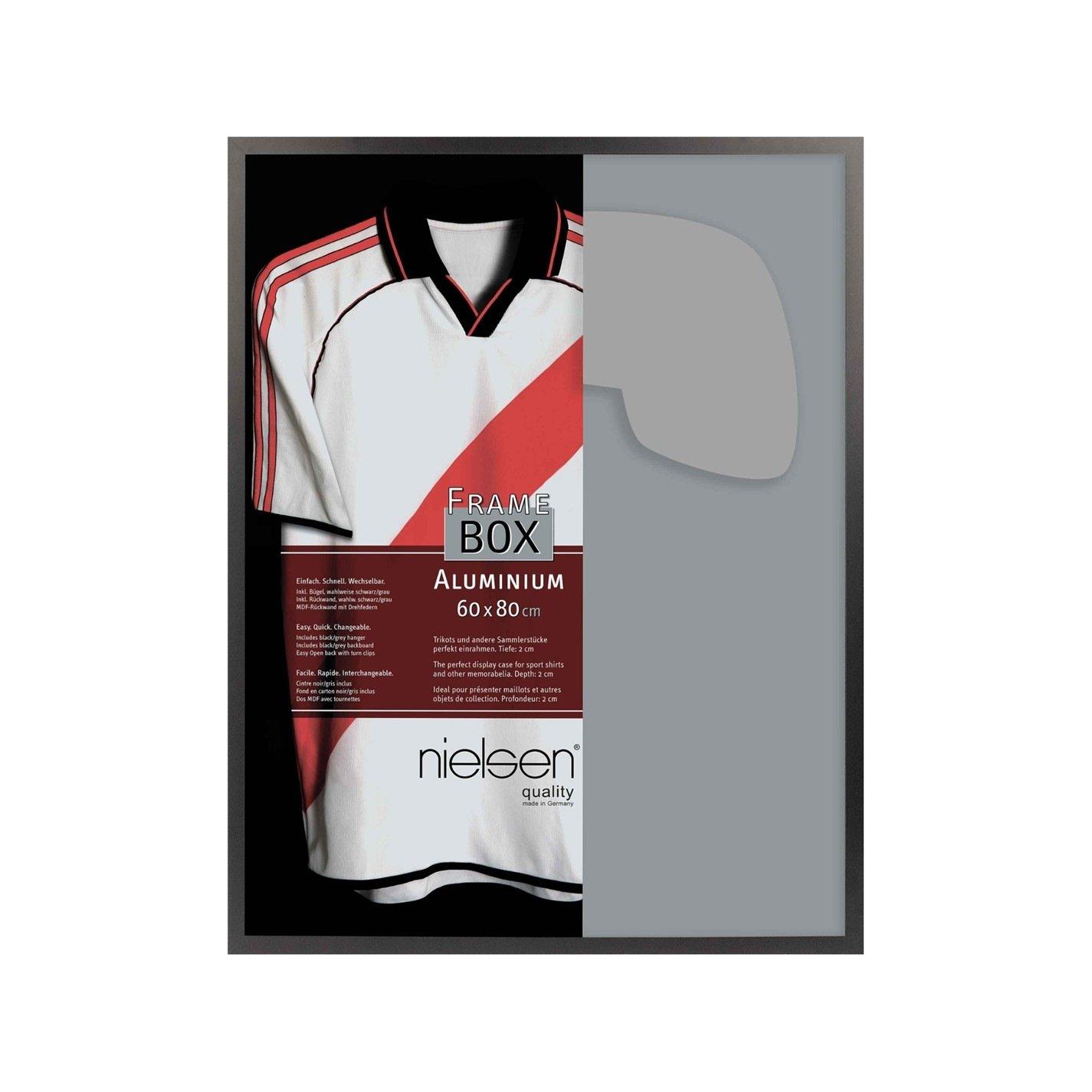 Jet Matt Black - nielsen - Framebox II Football / Rugby Shirt Display Frame - 1