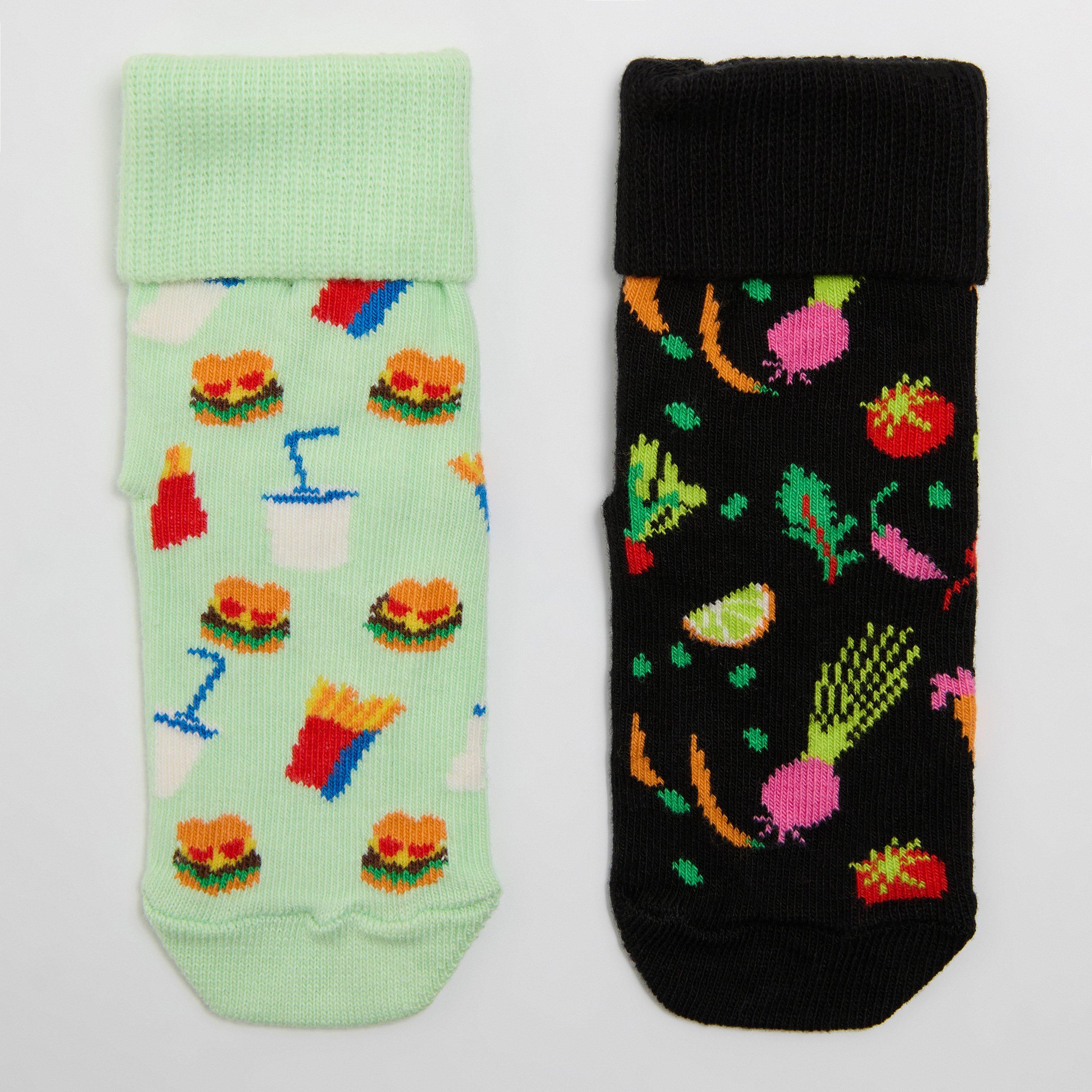 Light Green - Happy Socks - 2Pk Fd Grp Sk Bb99 - 2