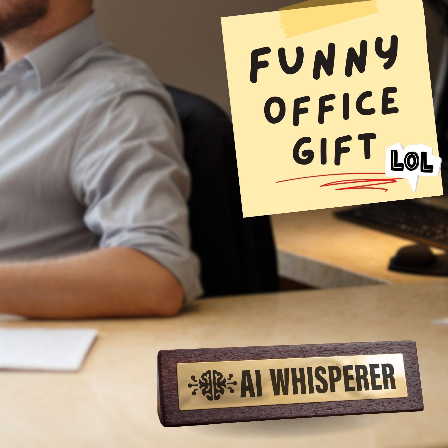 Multi - Boxer Gifts - AI Whisperer Novelty Desk Sign - 4