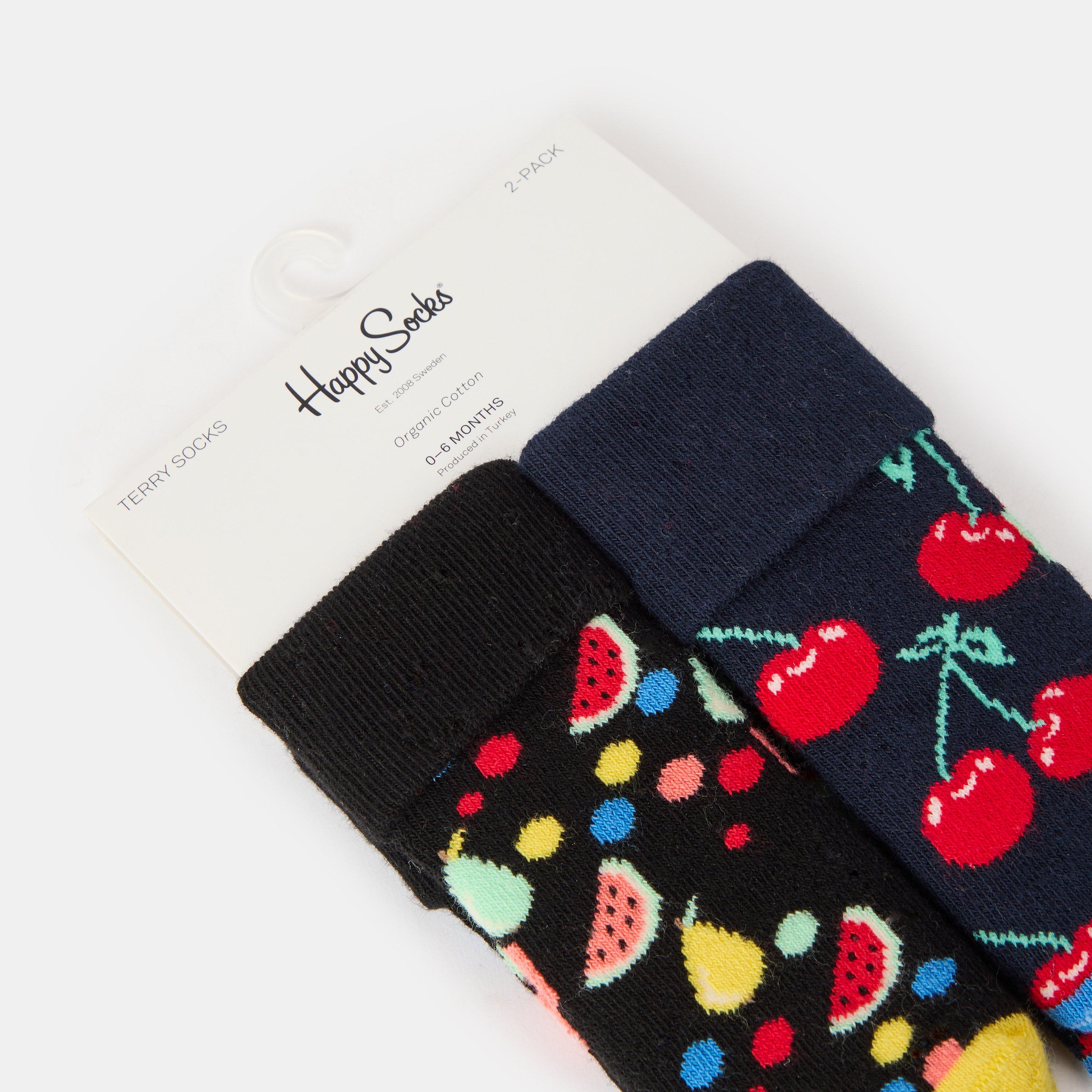 Black - Happy Socks - 2P Frt Sld Sk Bb99 - 2