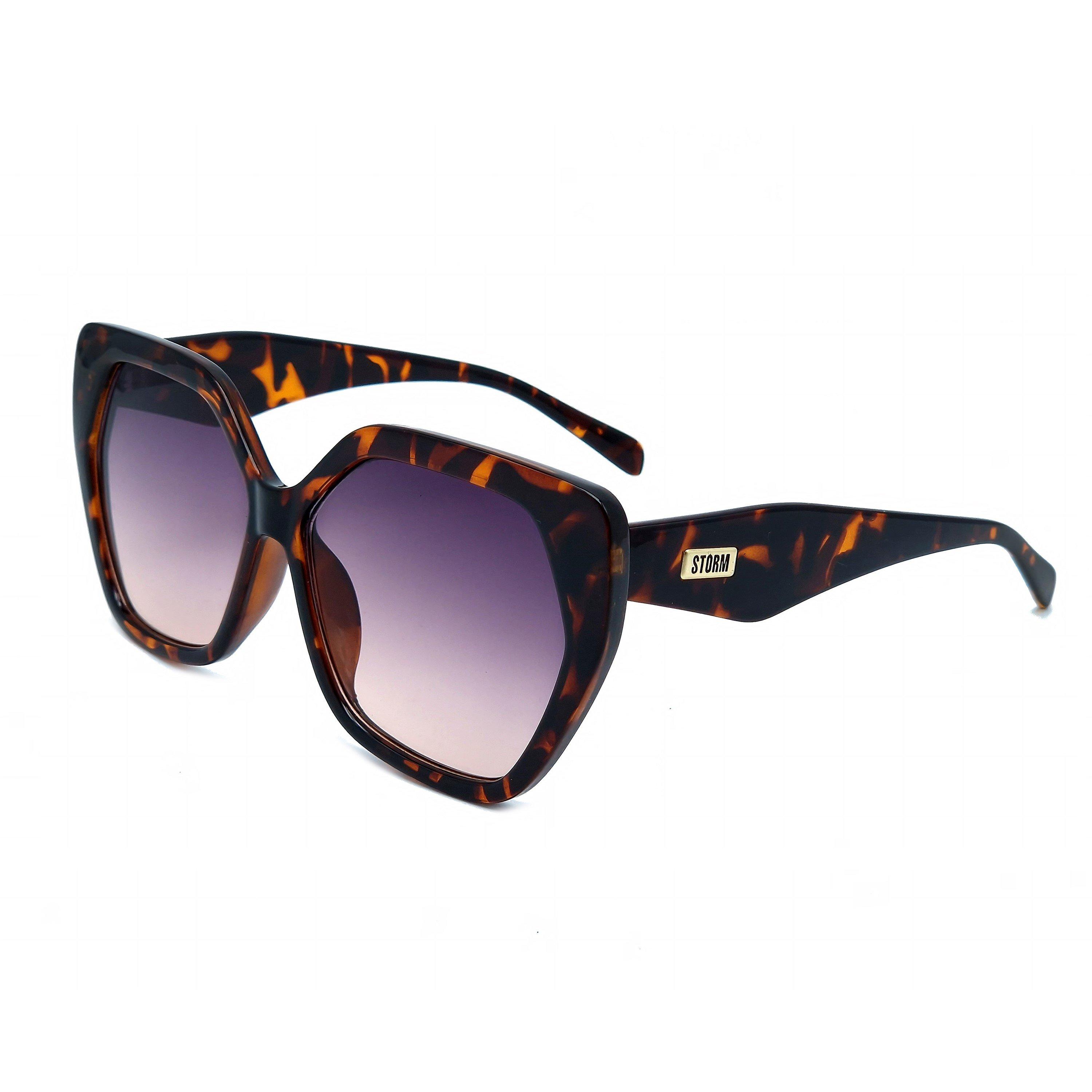 Grey - Storm - Women's Hexagon Sunglasses - 1