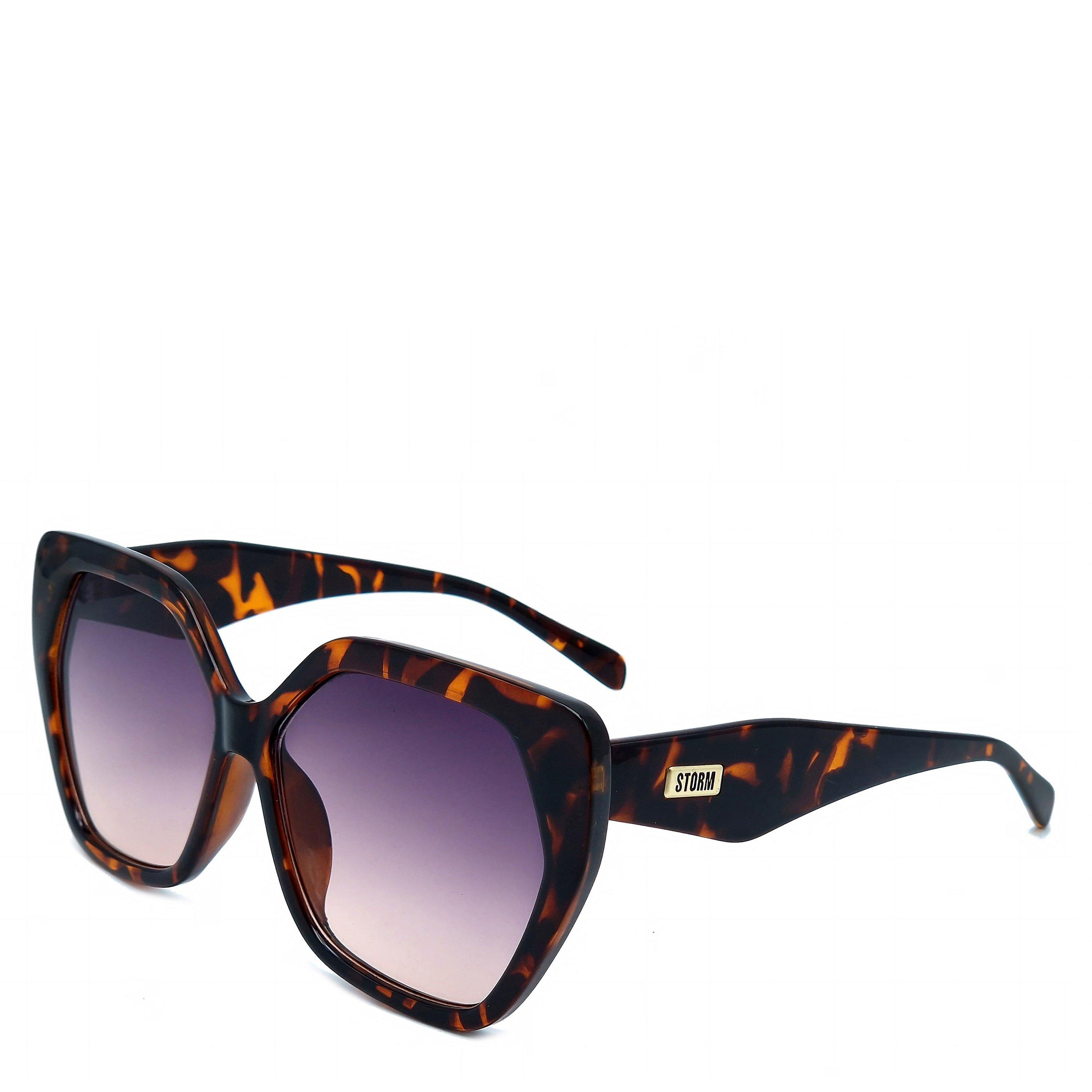 Grey - Storm - Women's Hexagon Sunglasses - 1