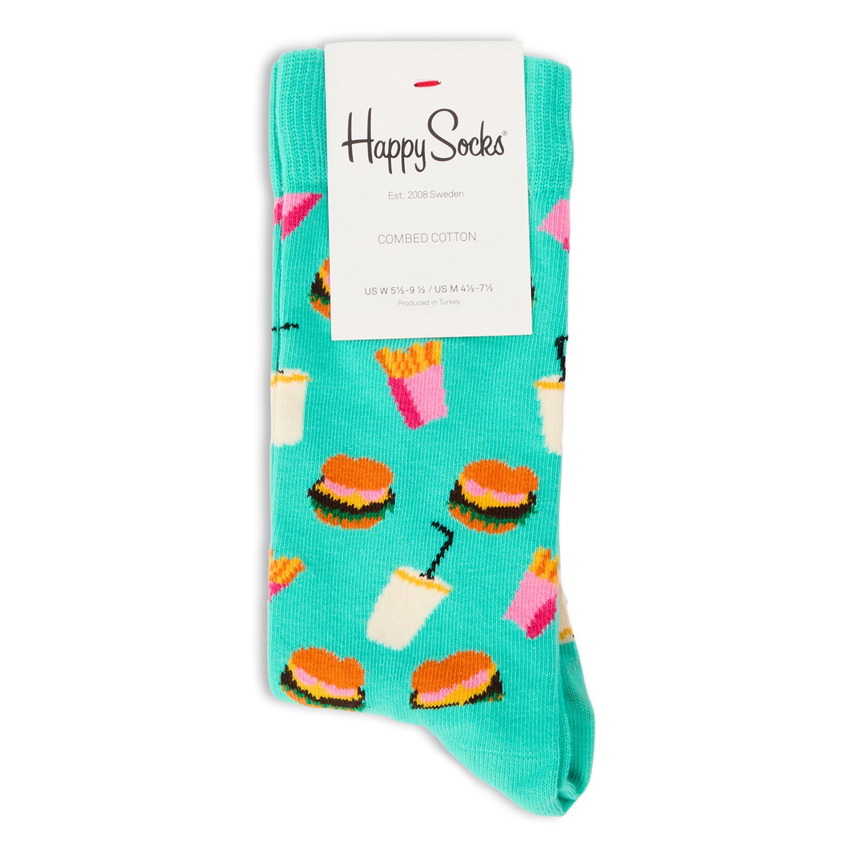 Turquoise - Happy Socks - Hamburger Sk 99 - 2