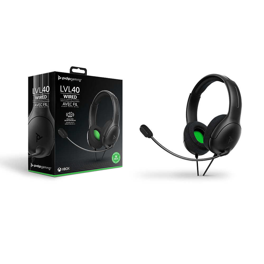 Multi Format An - PDP - LVL40 Wired Stereo Xbox Headset - Black - 8