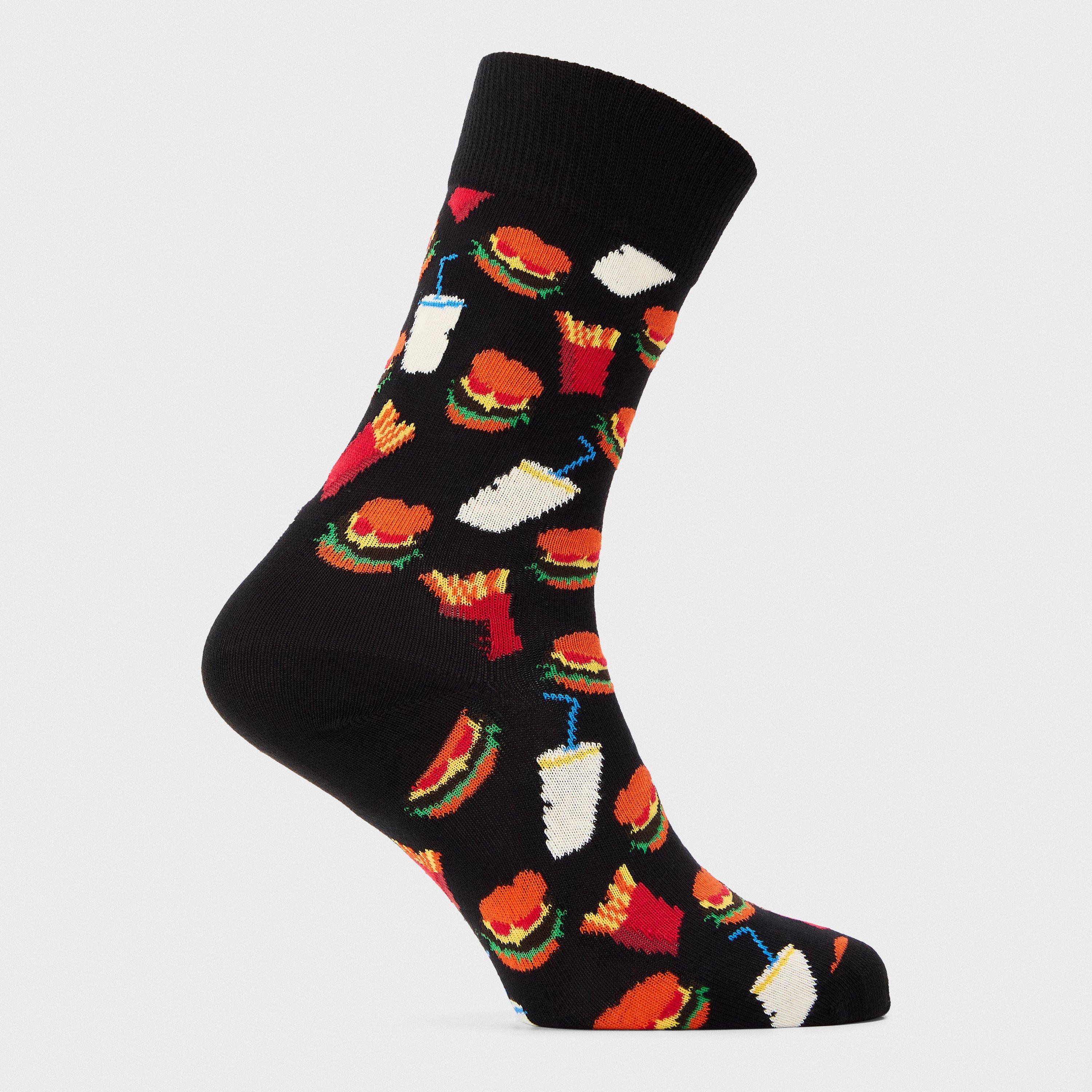 Happy Socks  Hamburger Pop - Black - 4-7(36-40)