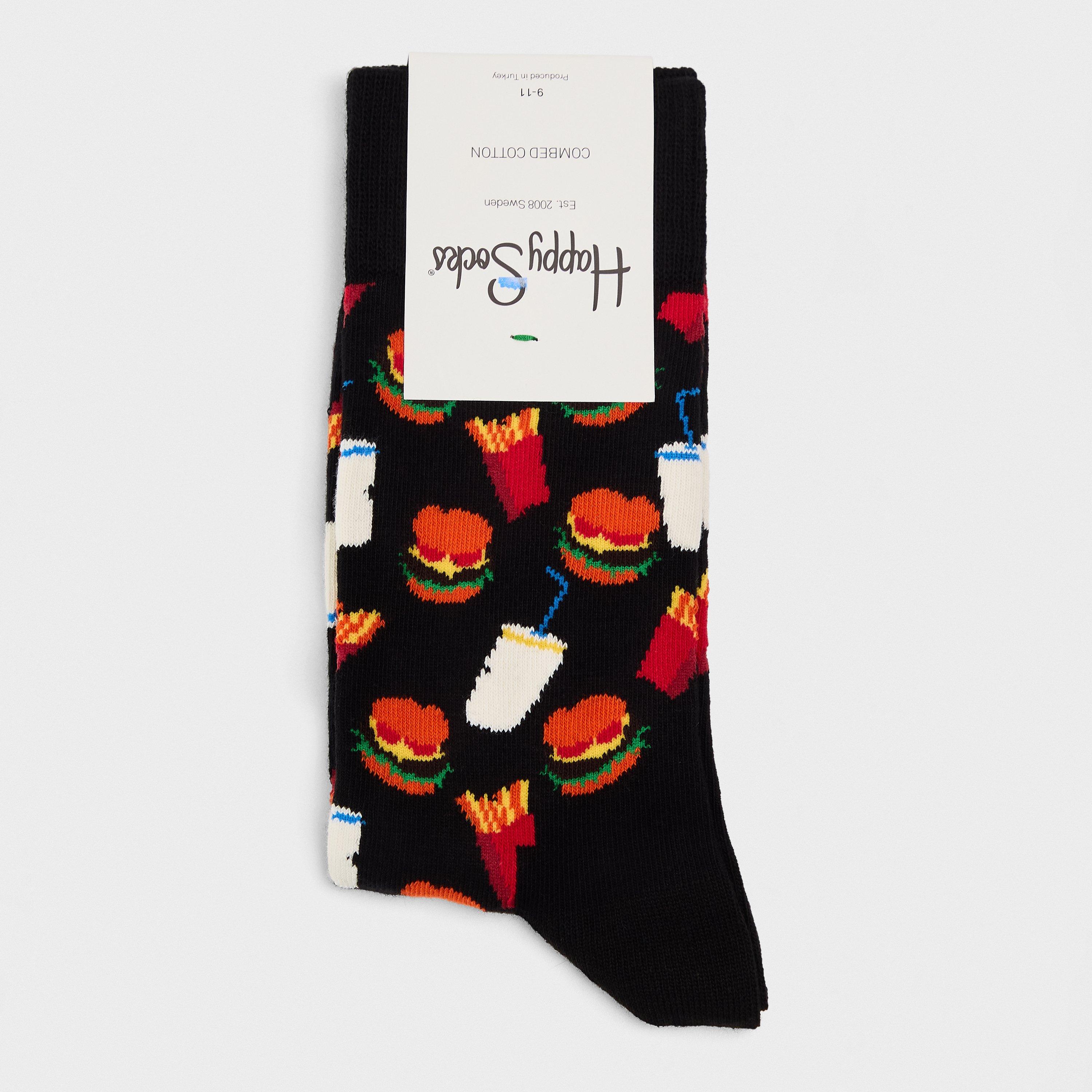 Black - Happy Socks - Hamburger Sk 99 - 2