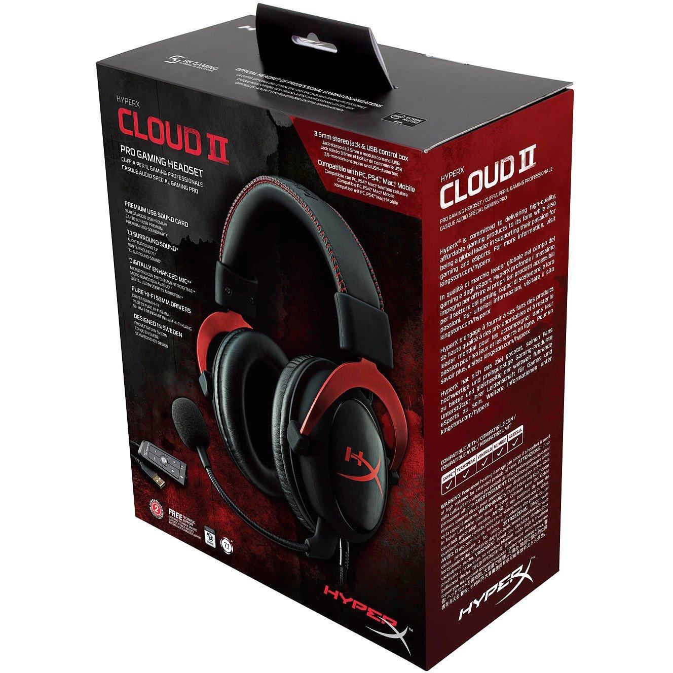 Noir/Rouge - HyperX - Cloud II Pro Gaming Headset - Black & Red - 9