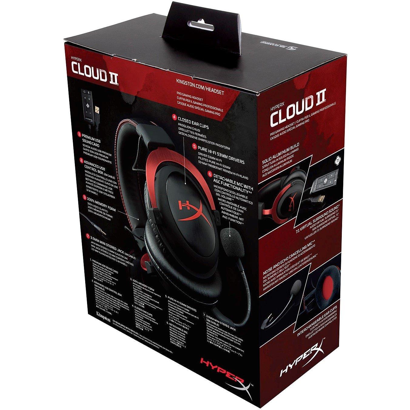 Noir/Rouge - HyperX - Cloud II Pro Gaming Headset - Black & Red - 10