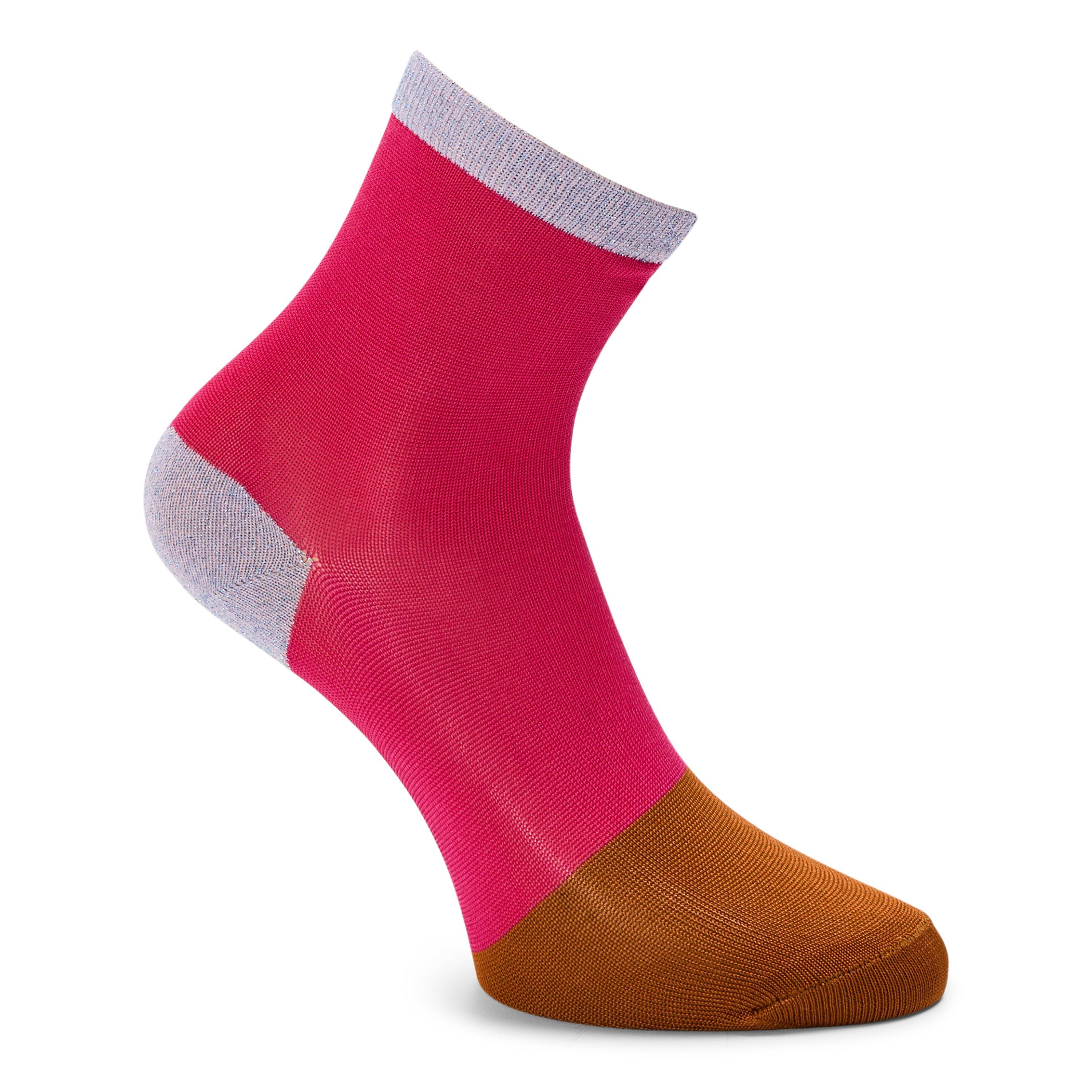 Happy Socks  Liza Ankle Pop - Dark Pink - 6-7(39-41)