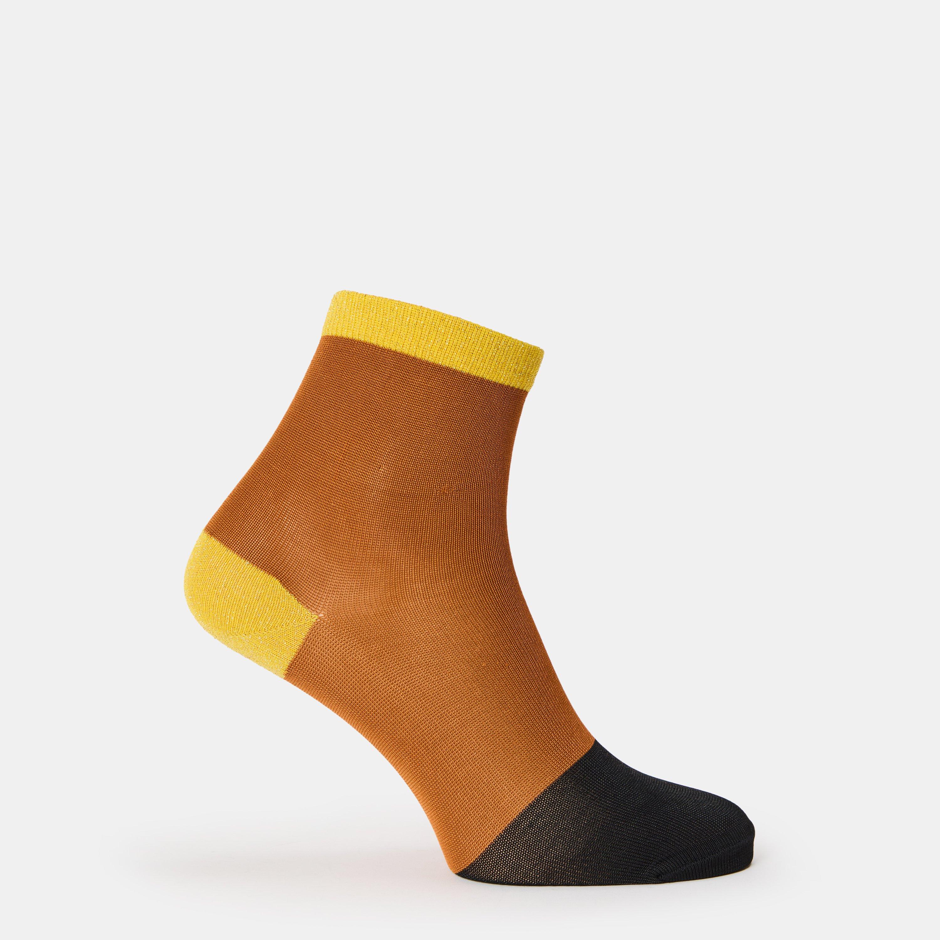 Happy Socks  Liza Ankle Pop - Dark Orange - 3-5(36-38)