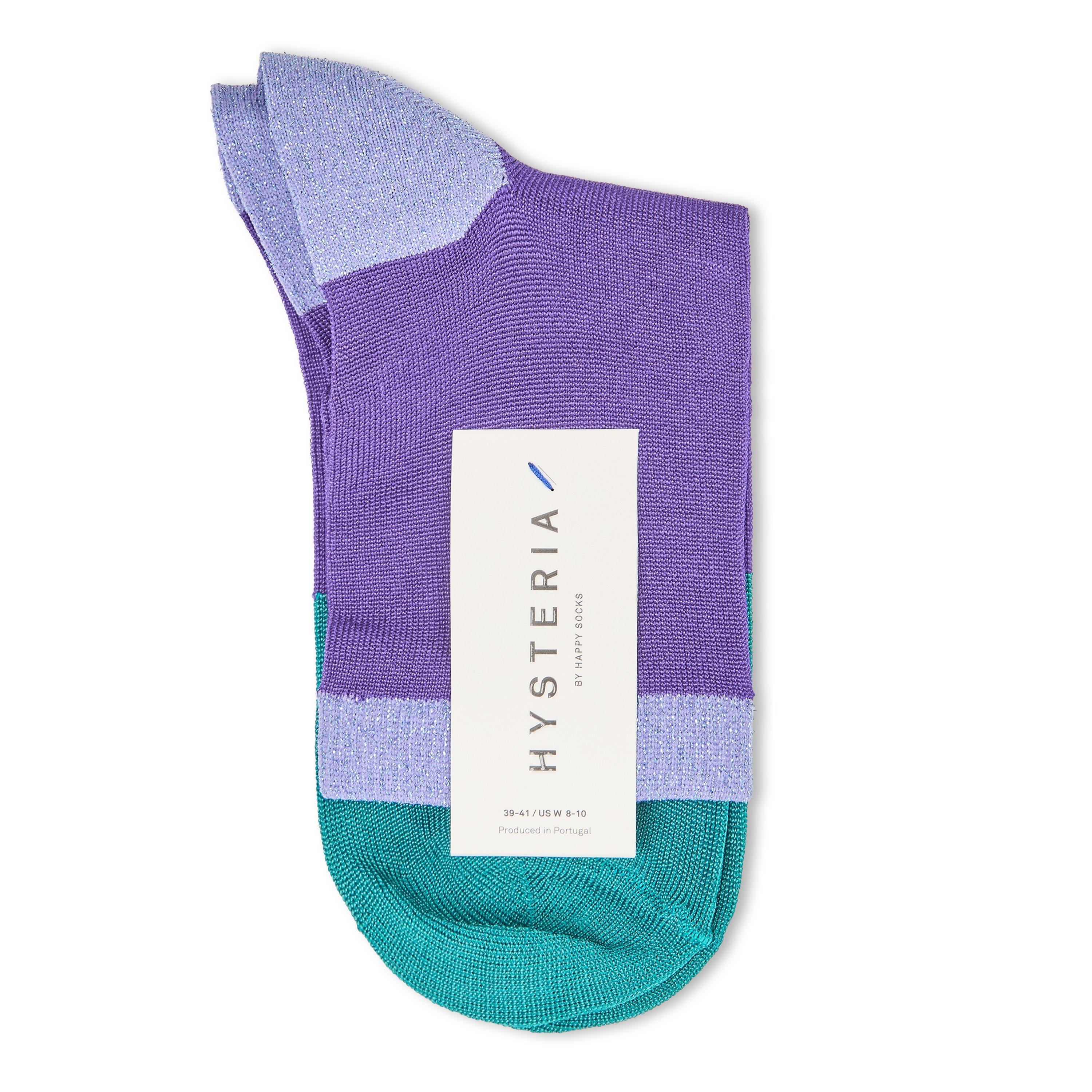 Happy Socks  Liza Ankle Pop - Dark Purple - 6-7(39-41)