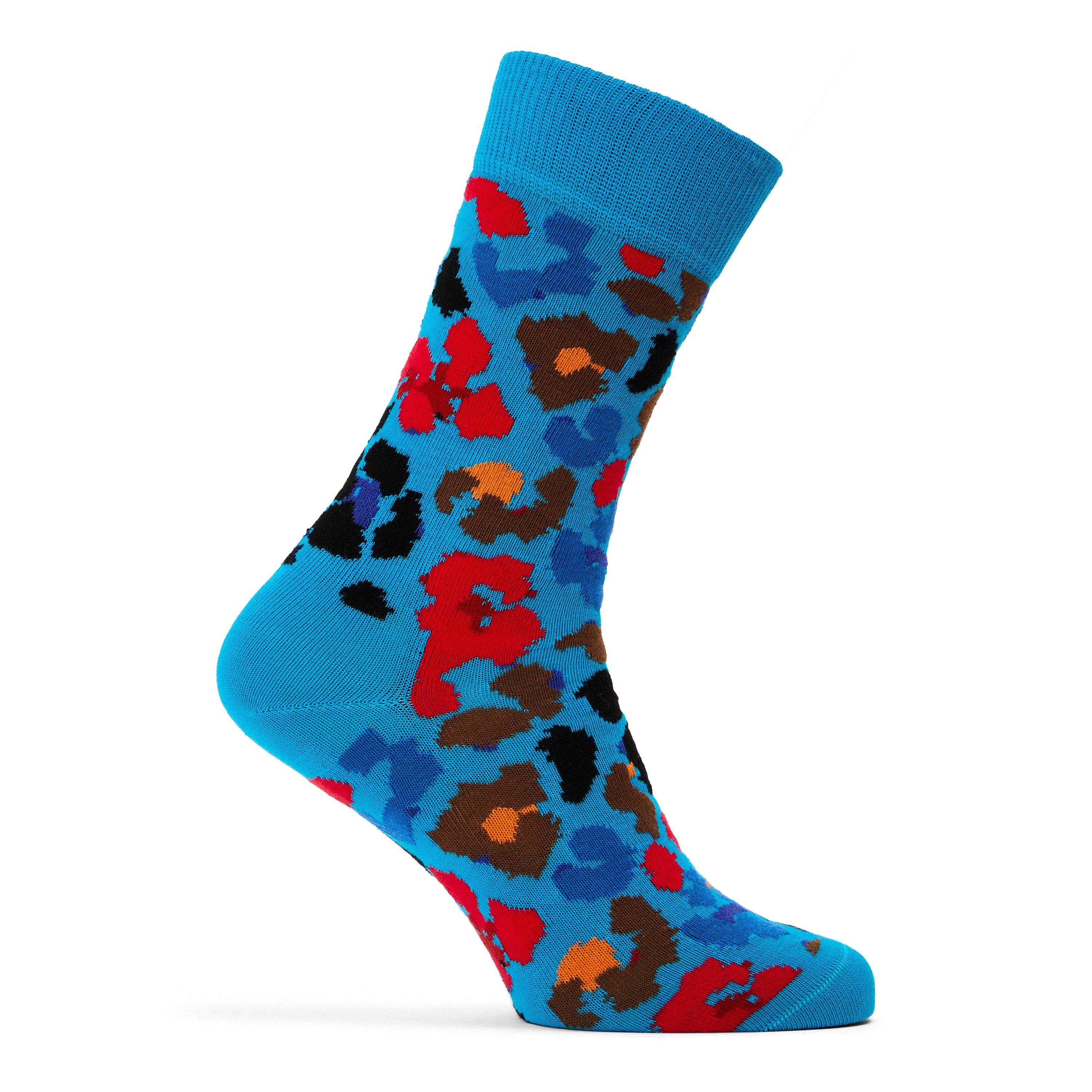 Light Blue - Happy Socks - Multi Leopard Print Pop - 1