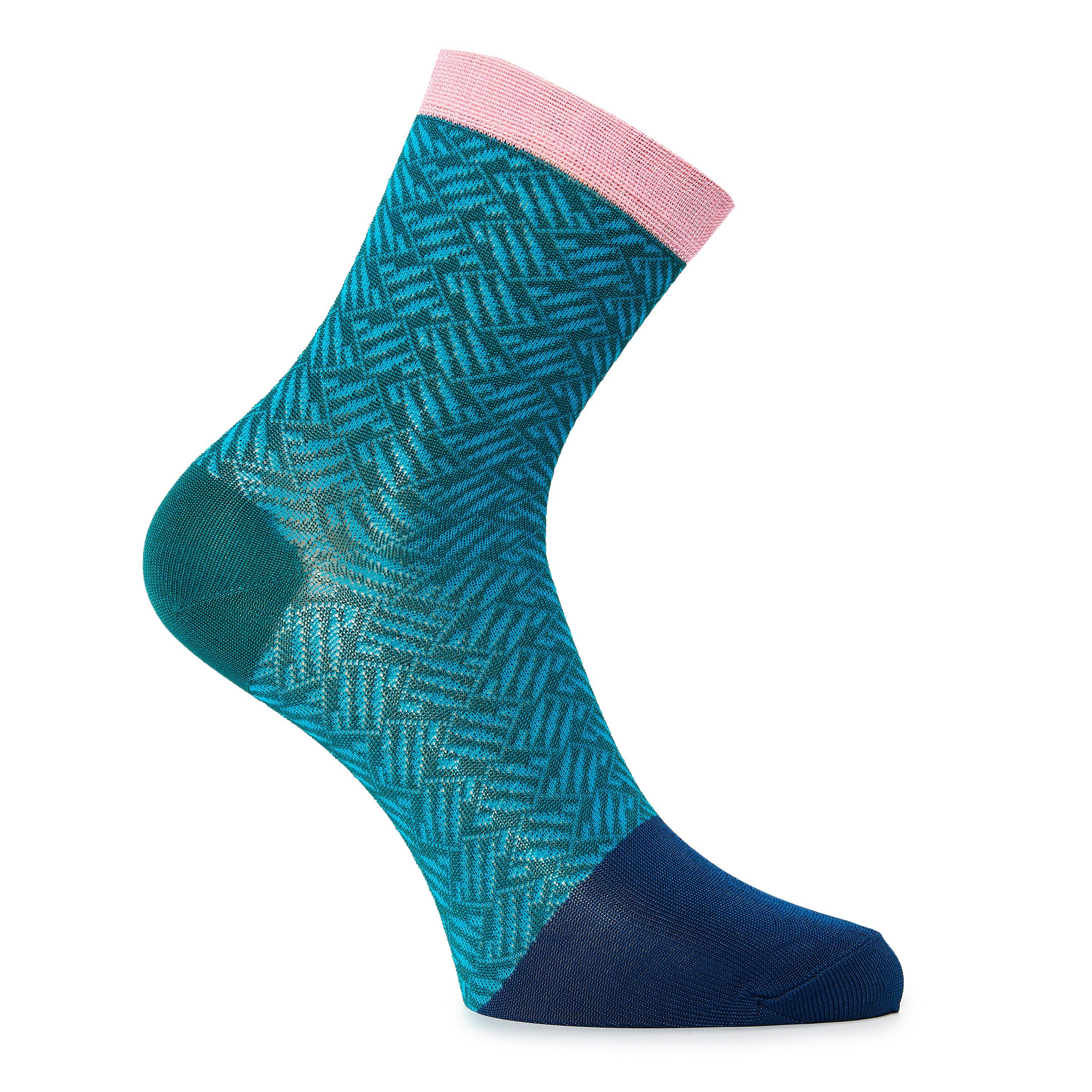 Blauw - Happy Socks - Jill Ankle Pop - 2