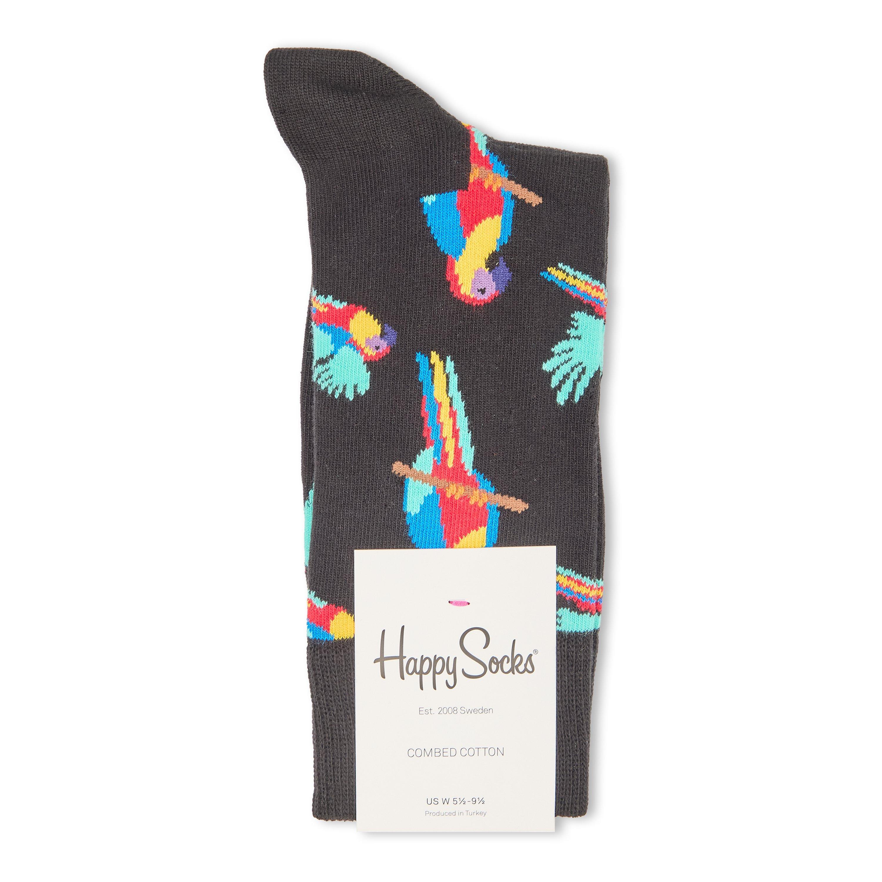 Happy Socks  Parrot Pop - Black - 4-7(36-40)