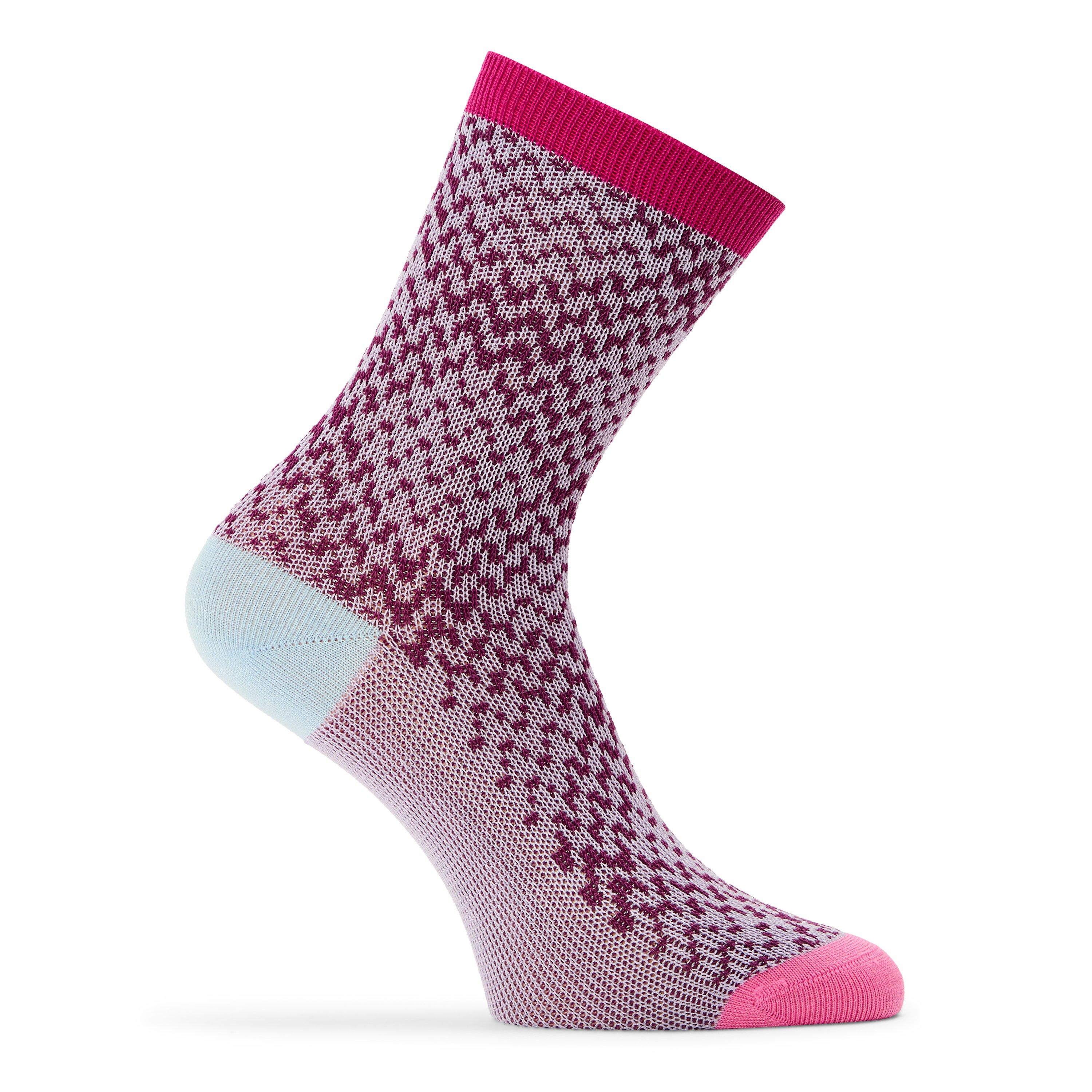 Pink - Happy Socks - Rosa Crew Pop - 1