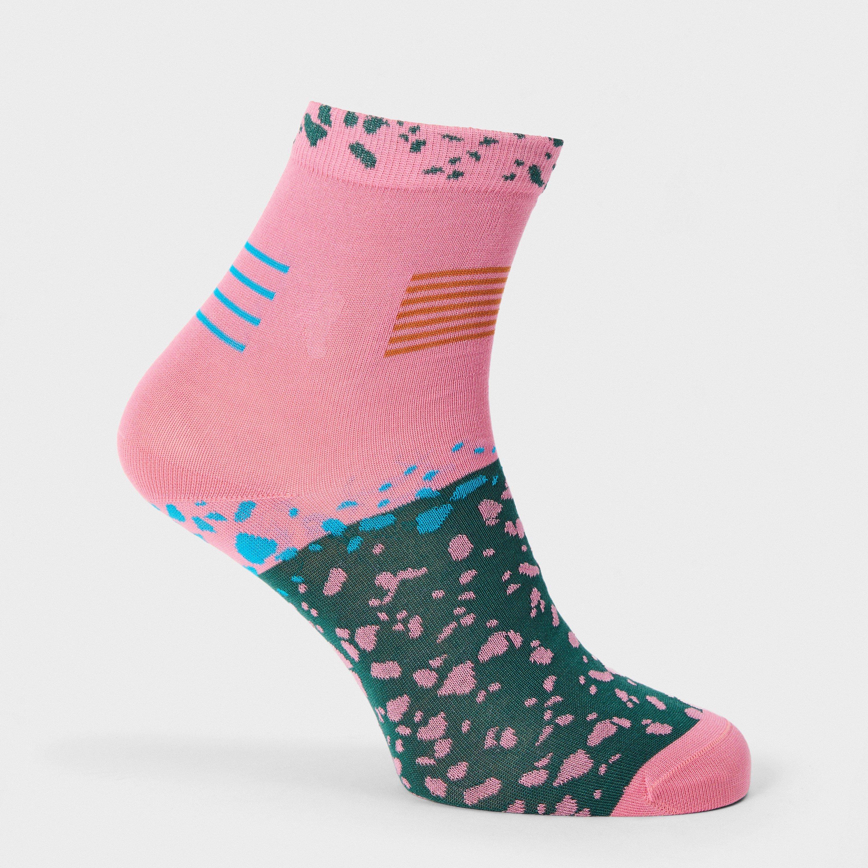 Pink - Happy Socks - Ruby Ankle Pop - 1