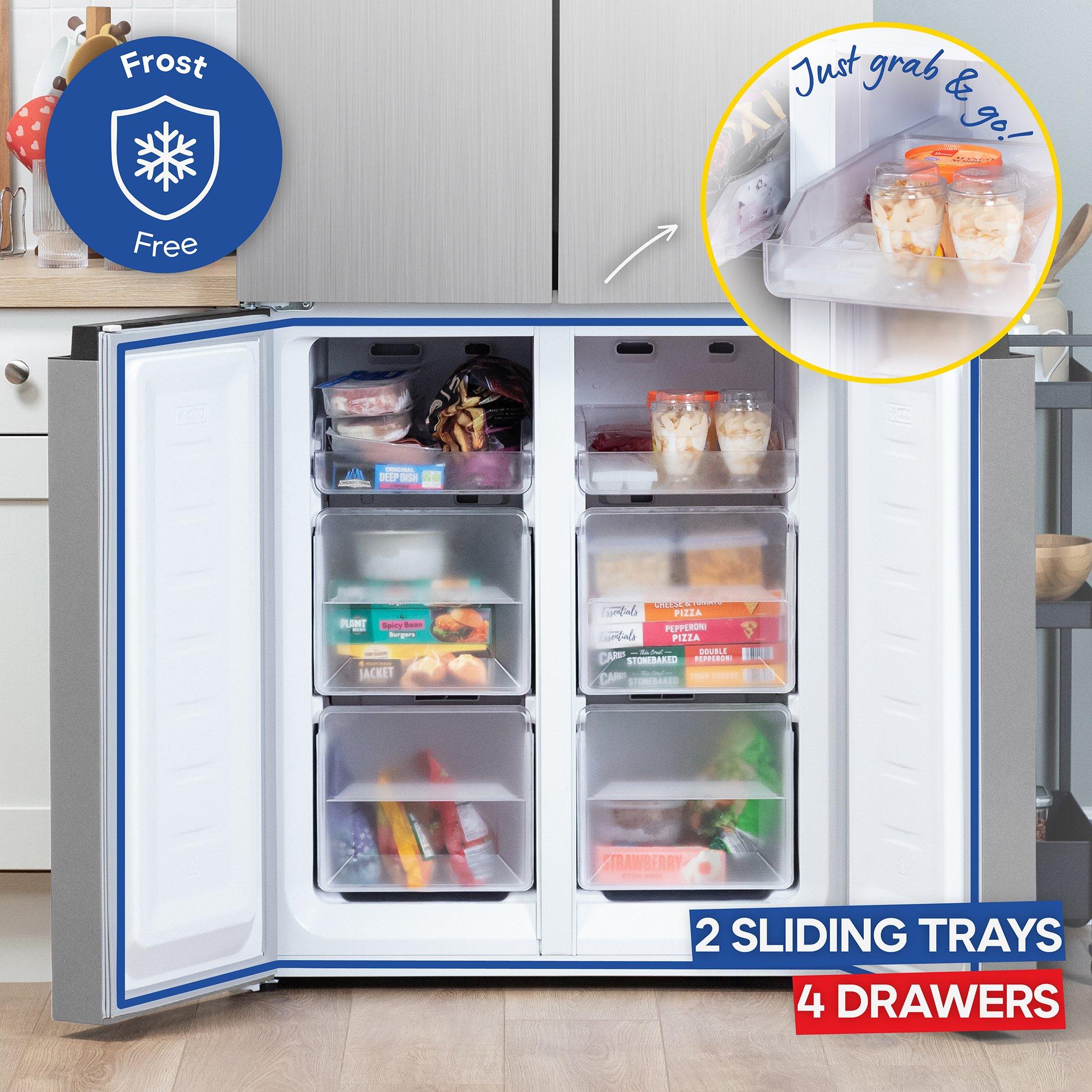 Stainless Steel - Russell Hobbs - RH180A4FF802E1SS 50/50 Split 4 Door Fridge Freezer - 5